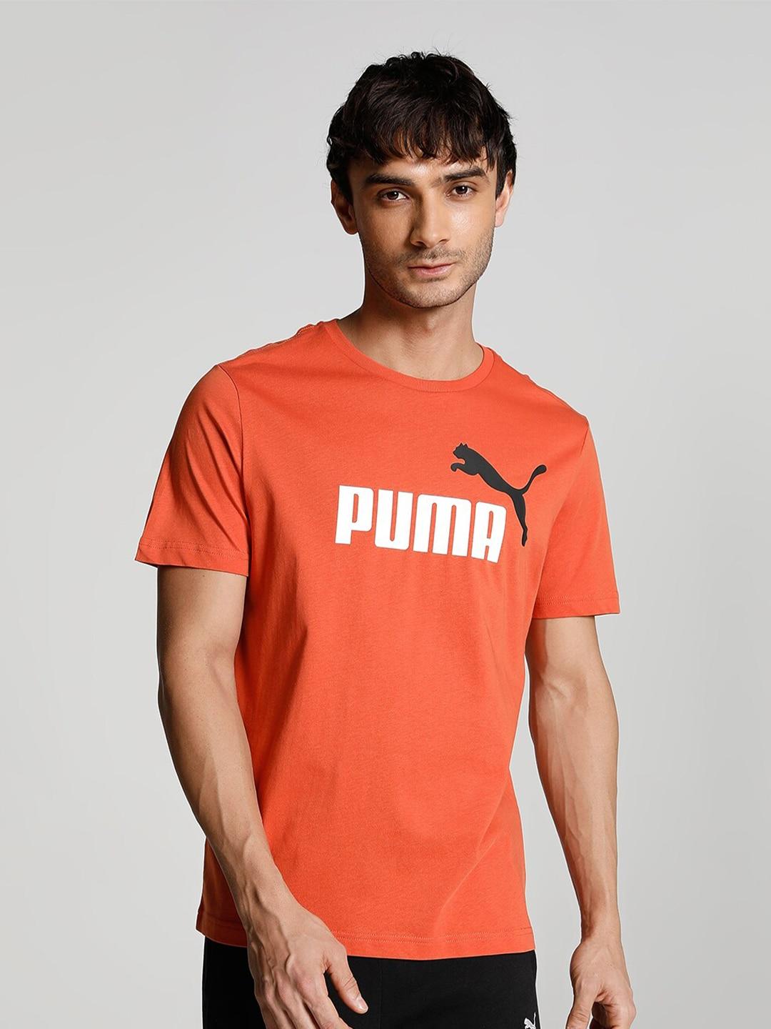 Puma Men ESS+ 2 Col Logo Printed Pure Cotton T-Shirt