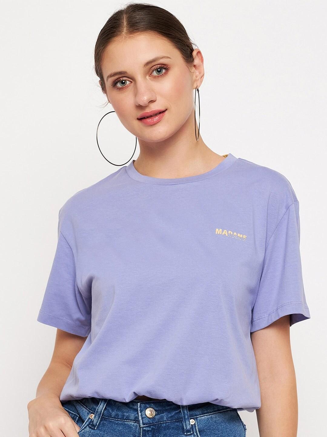 Madame Drop-Shoulder Sleeves Round Neck T-shirt