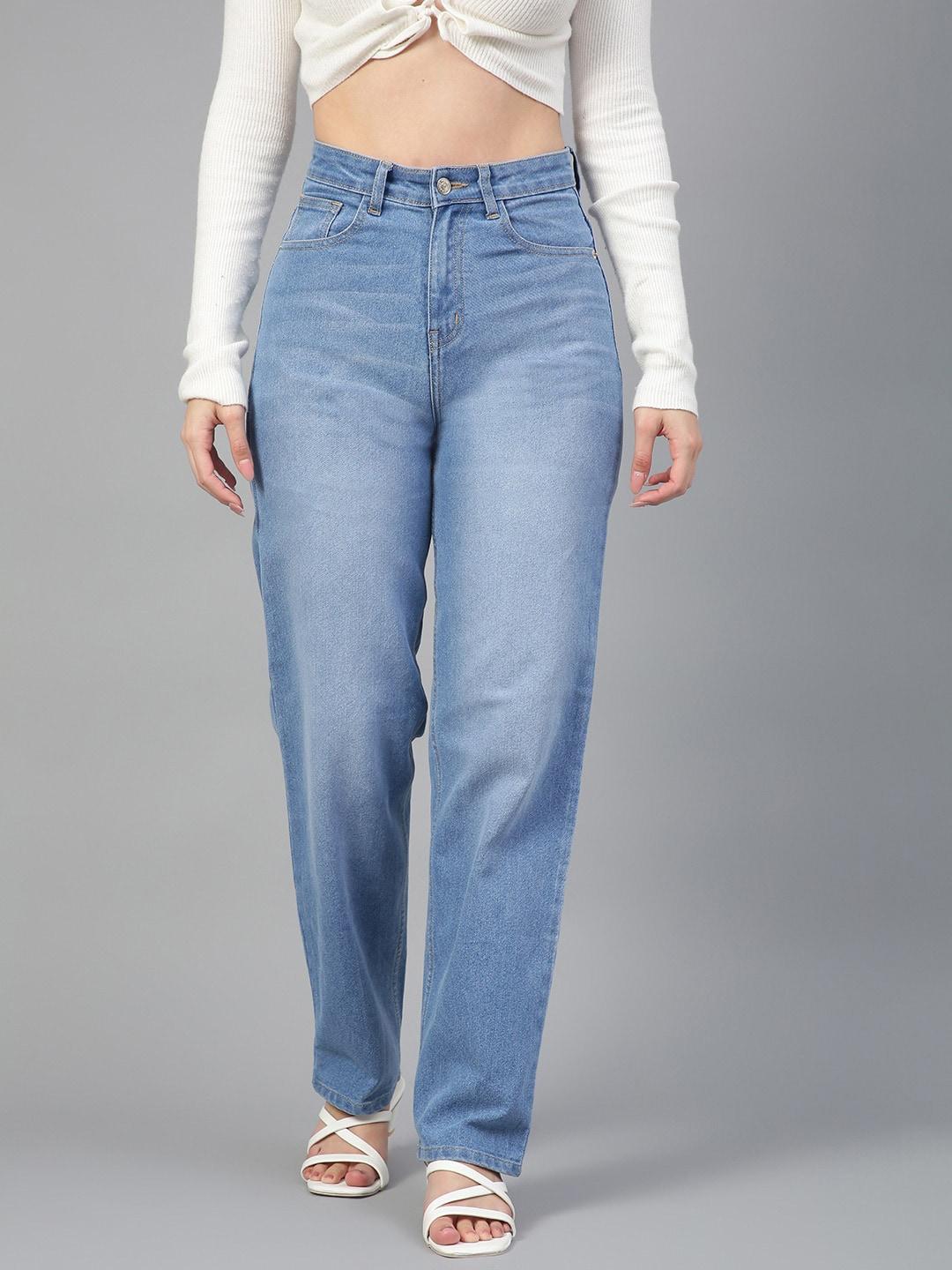 kotty-women-jean-straight-fit-high-rise-light-fade-stretchable-jeans