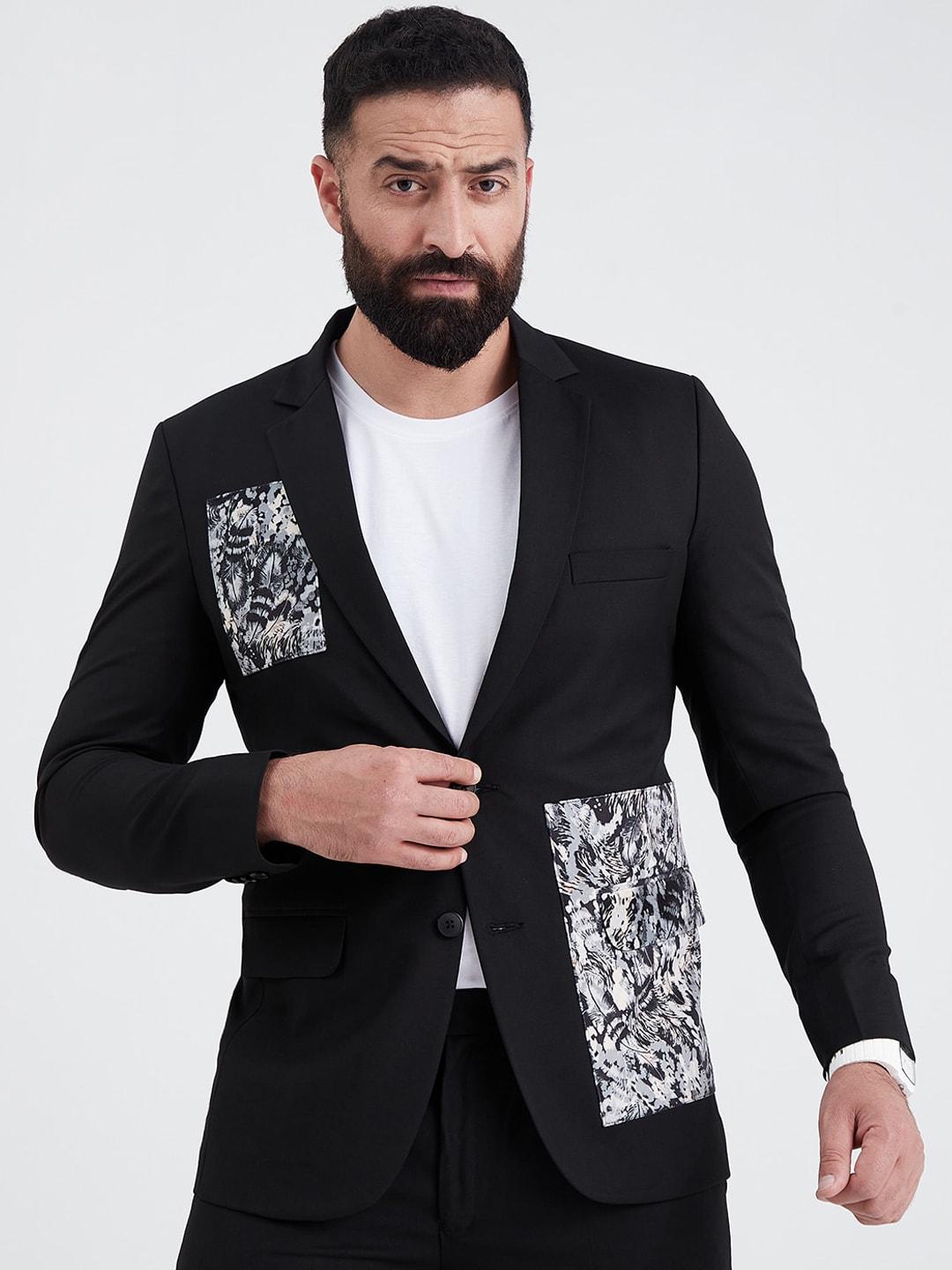 MR BUTTON Patch Detailed Single-Breasted Casual Blazer