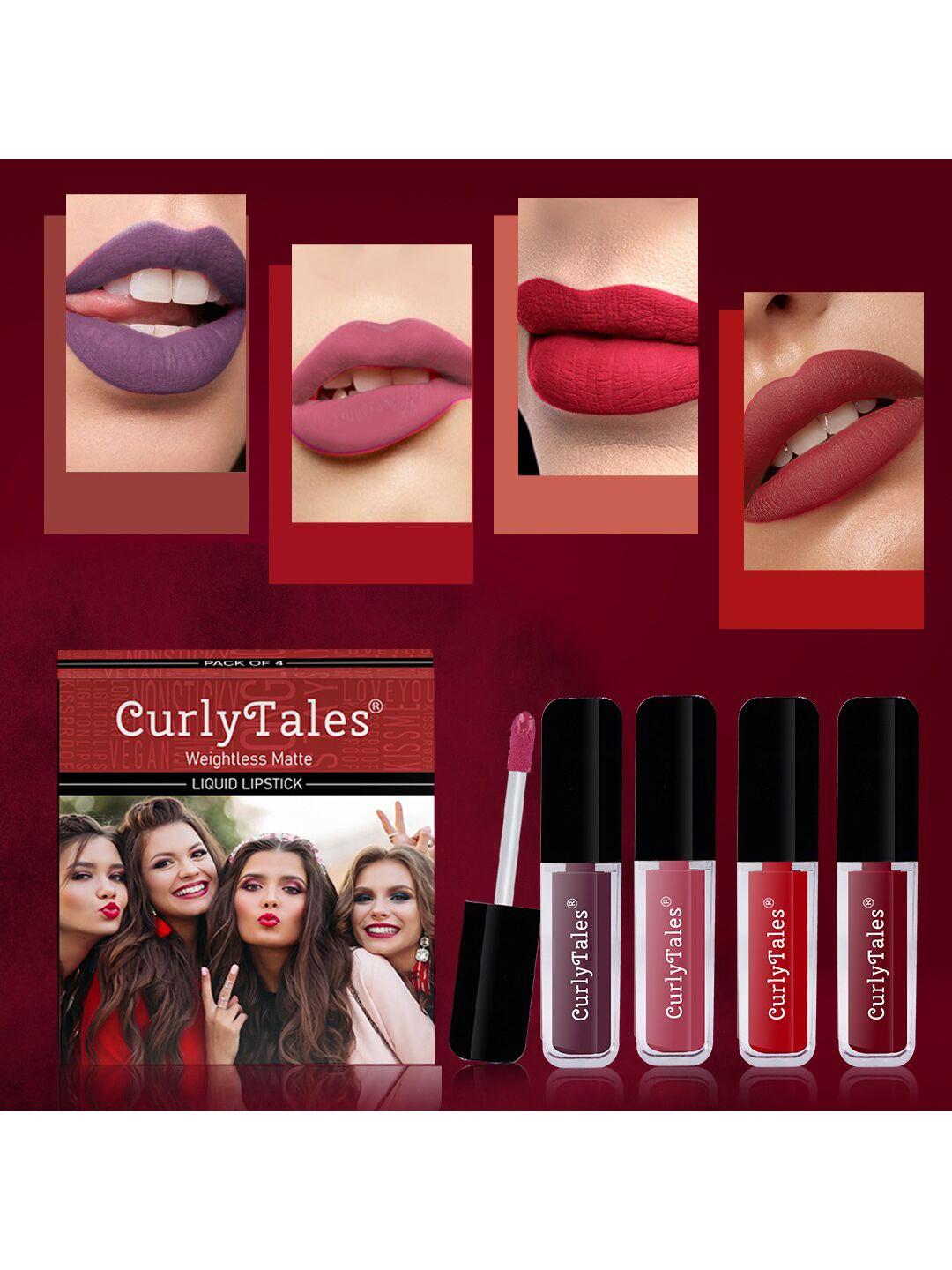 curlytales-set-of-4-weightless-matte-liquid-lipstick---3-ml-each