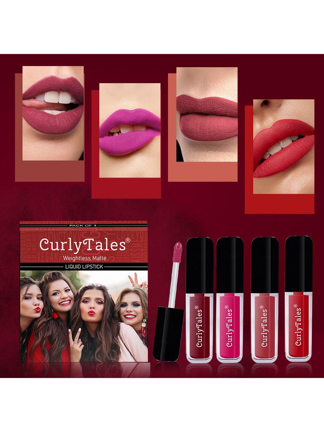 curlytales-set-of-4-weightless-matte-liquid-lipstick---3-ml-each
