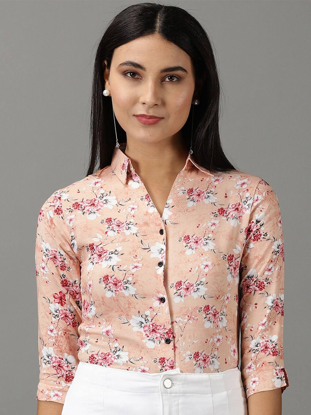 SHOWOFF Spread Collar Floral Printed Casual Shirt