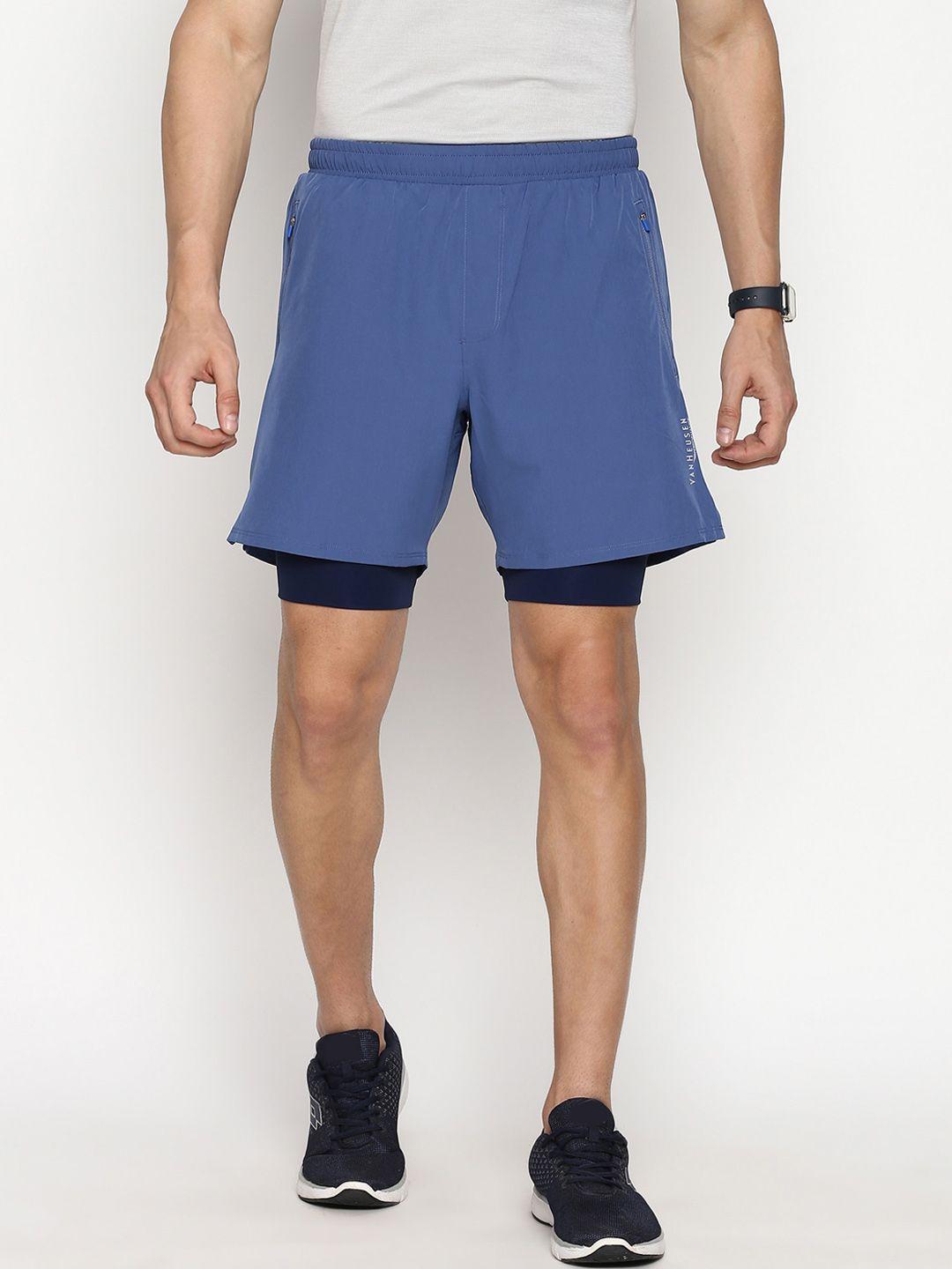 Van Heusen Men Mid-Rise Knitted Sports Shorts