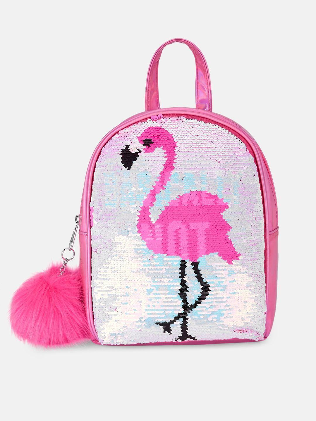 Pantaloons Junior Girls Flamingo Embellished Backpack