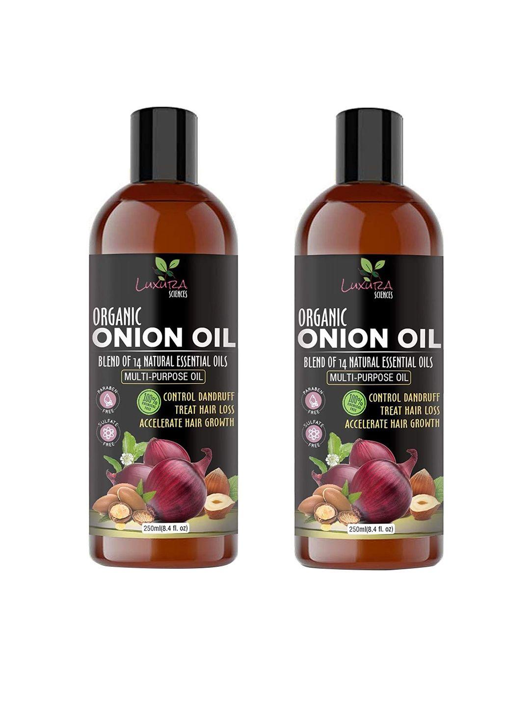 Luxura Sciences Organic Set Of 2 Onion Hair Growth Oils - 250 ml Each