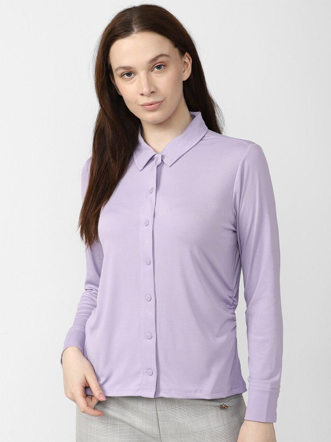 Van Heusen Woman Spread Collar Long Sleeves Casual Shirt