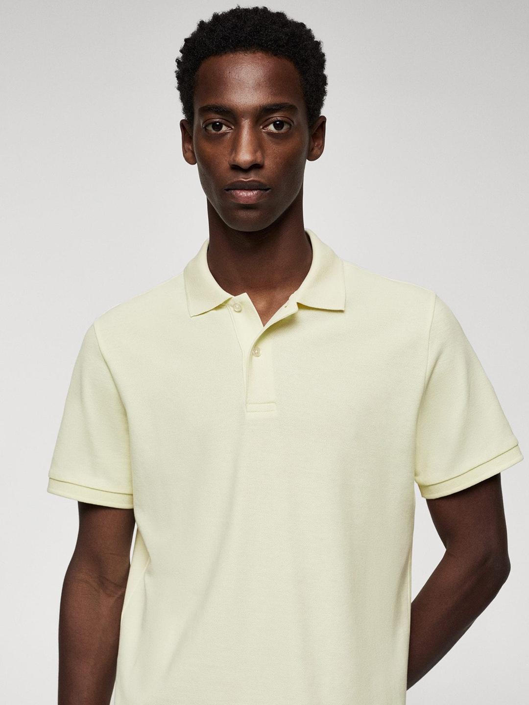 MANGO MAN Polo Collar Pure Cotton T-shirt