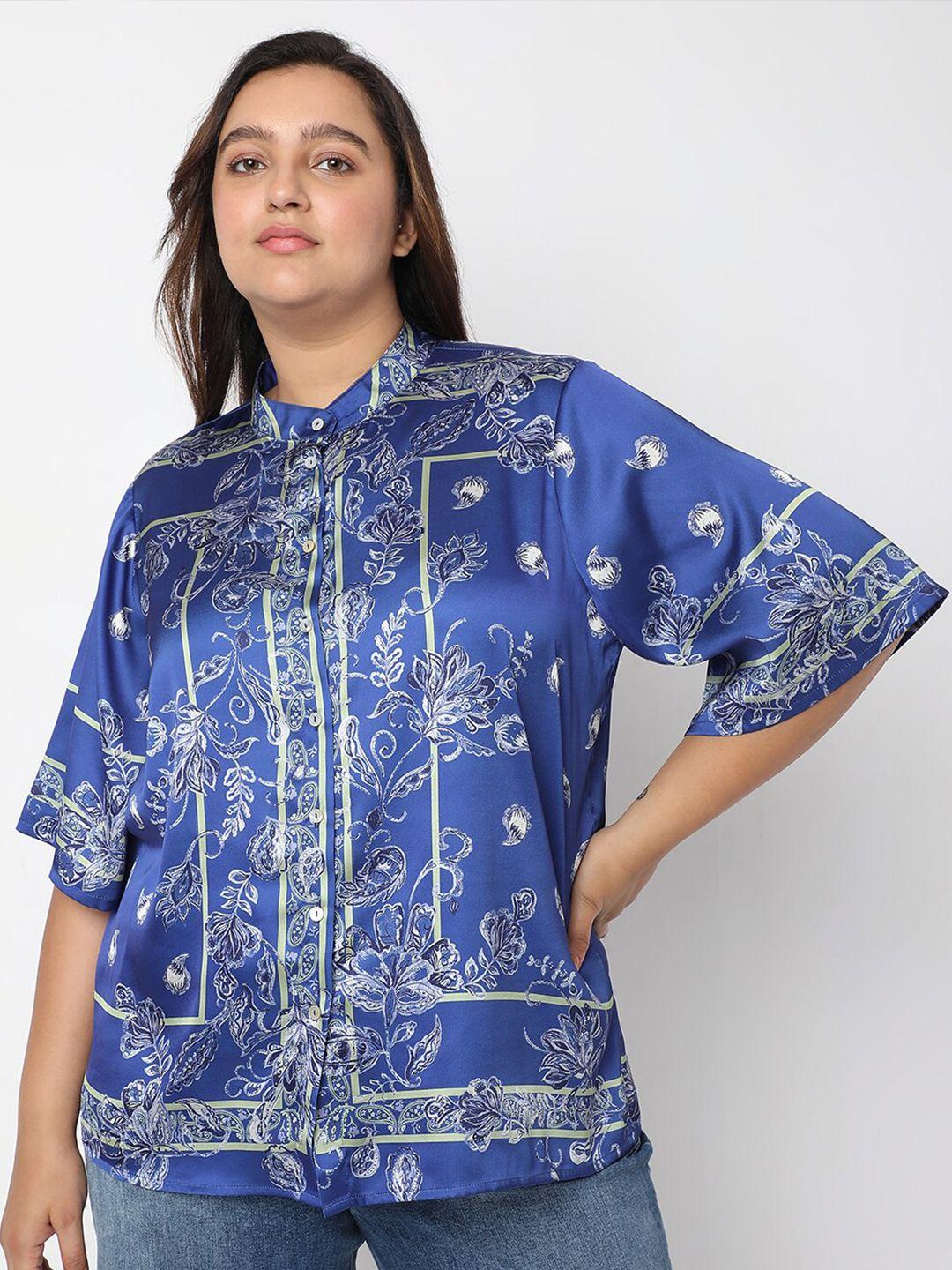 VERO MODA CURVE Plus Size Boxy Abstract Printed Casual Shirt