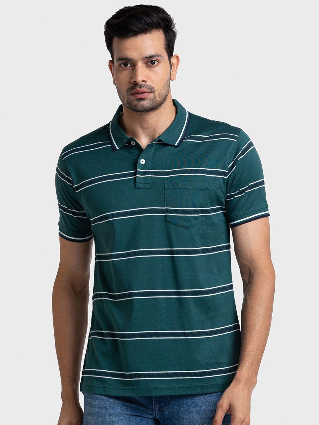 colorplus-striped-polo-collar-cotton-t-shirt