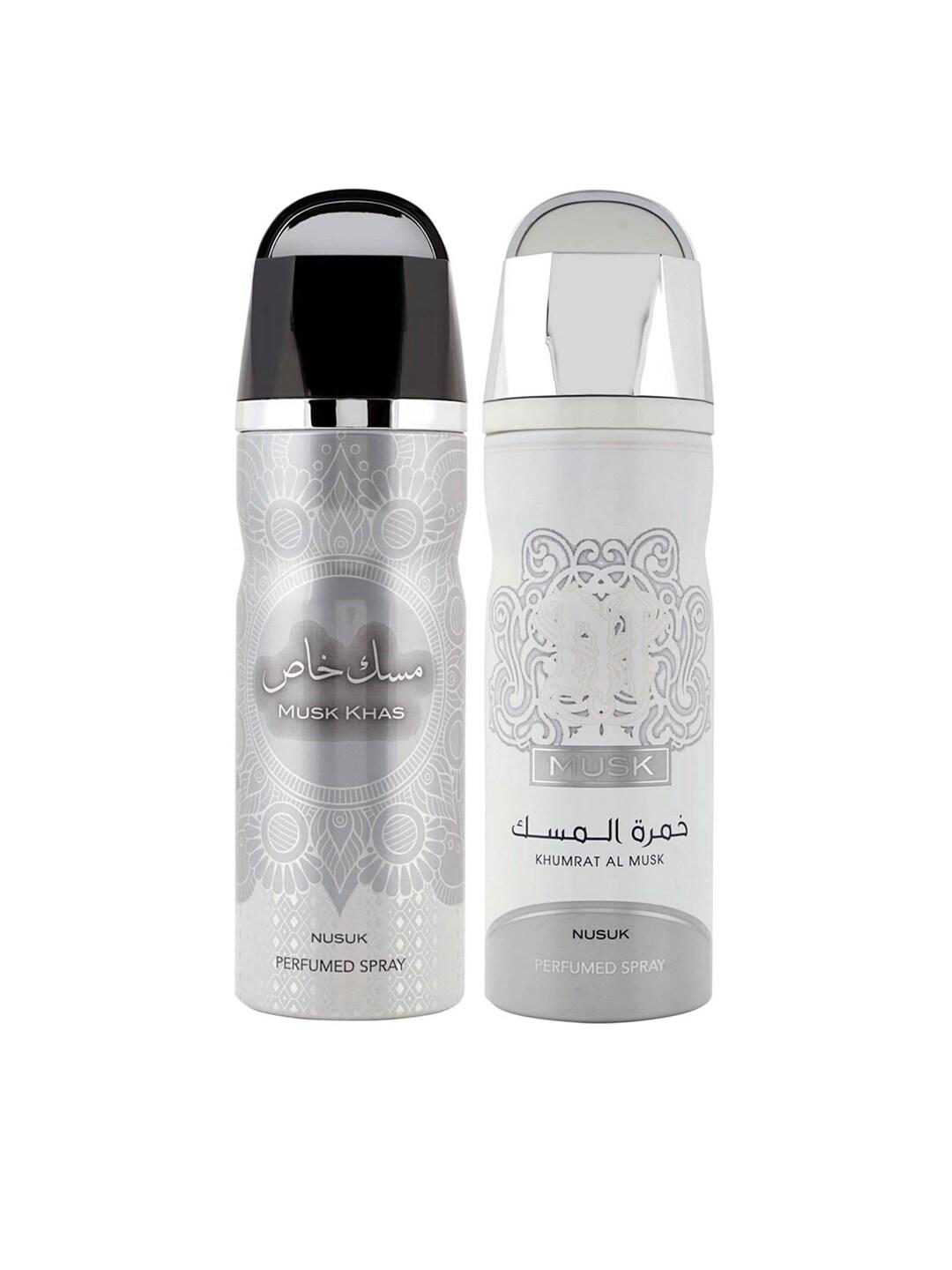 NUSUK Set of 2 Premium Deodorants- Musk Khas & Khumrat Al Musk - 200ml Each