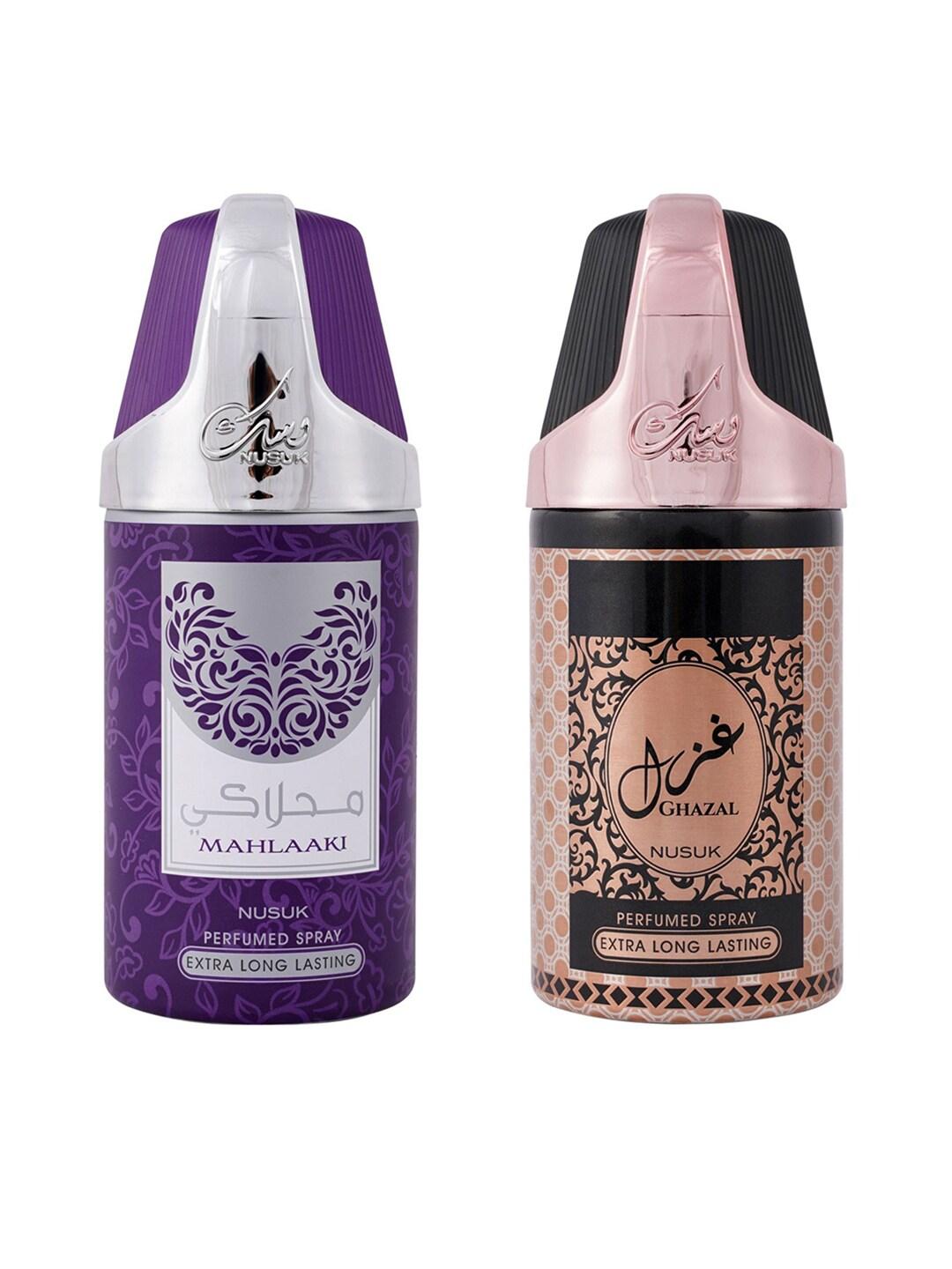 NUSUK Set of 2 Premium Long-Lasting Deodorants 250 ml each - Mahlaaki & Gazal