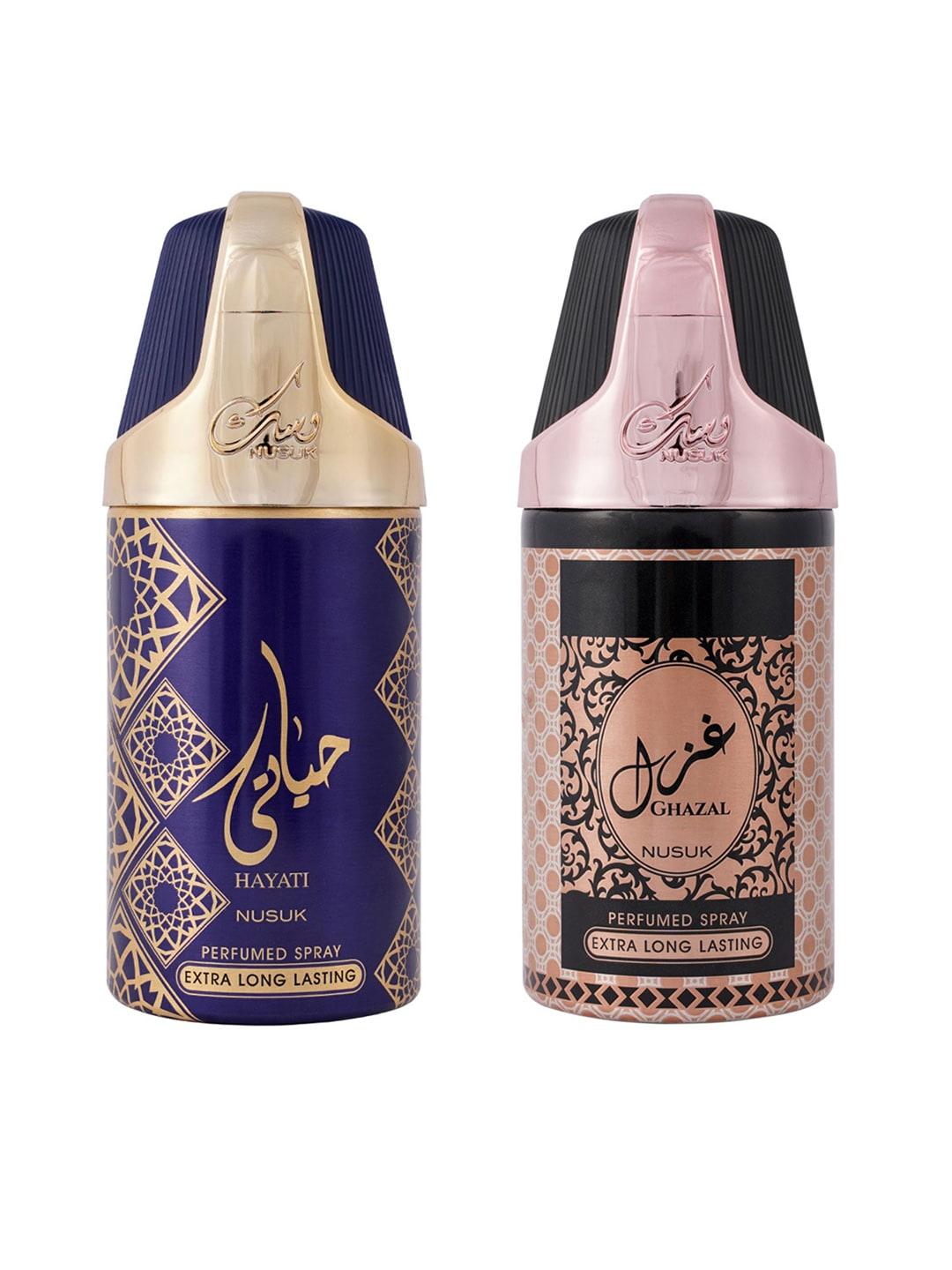 NUSUK Set Of 2 Long Lasting Deodorants 250ml Each - Hayati & Ghazal
