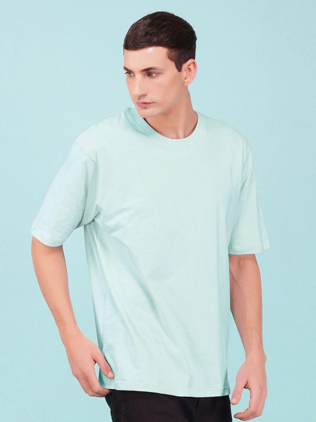 NUSYL Round Neck Drop-Shoulder Sleeves Oversized T-shirt