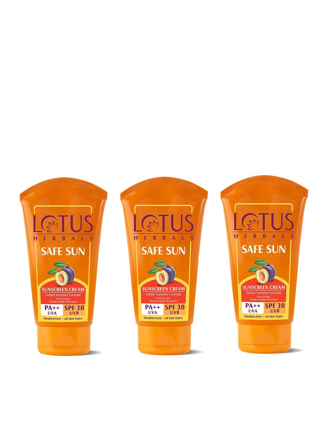 lotus-herbals-set-of-3-non-greasy-safe-sun-spf-30-pa++-sunscreen-cream---100g-each