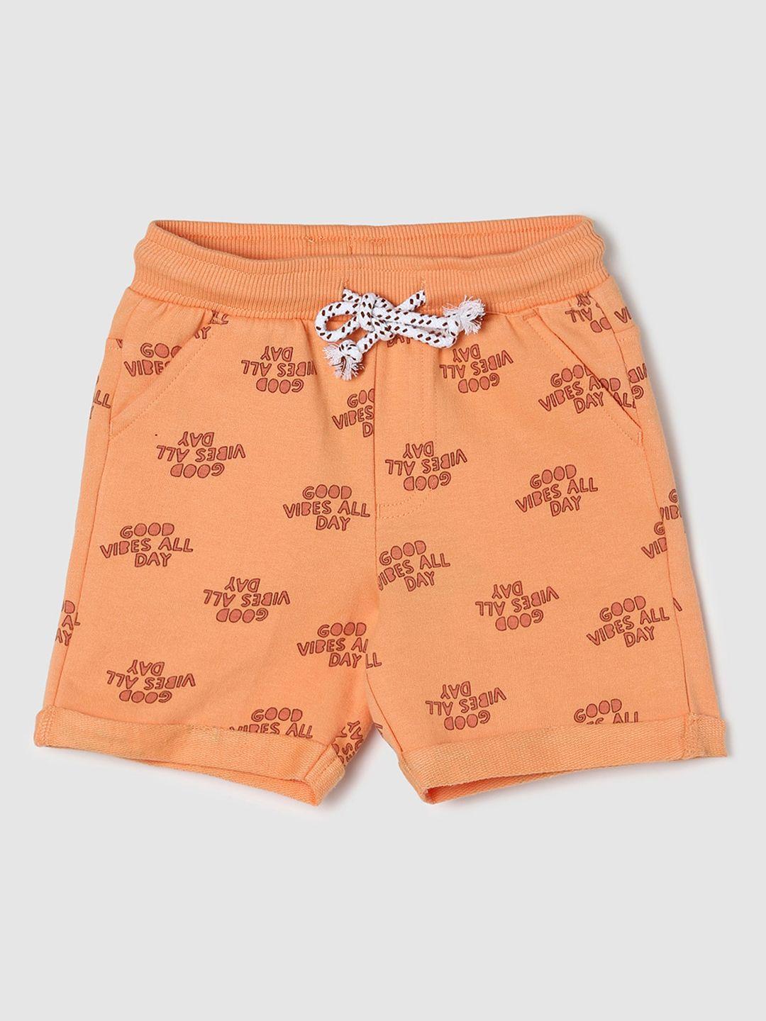 max Boys Typography Mid-Rise Regular Fit Pure Cotton Shorts
