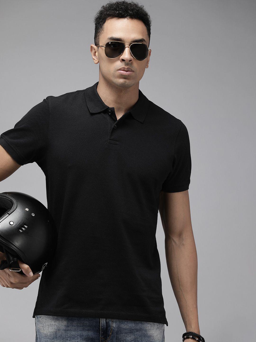 Roadster Solid Polo Collar T-shirt