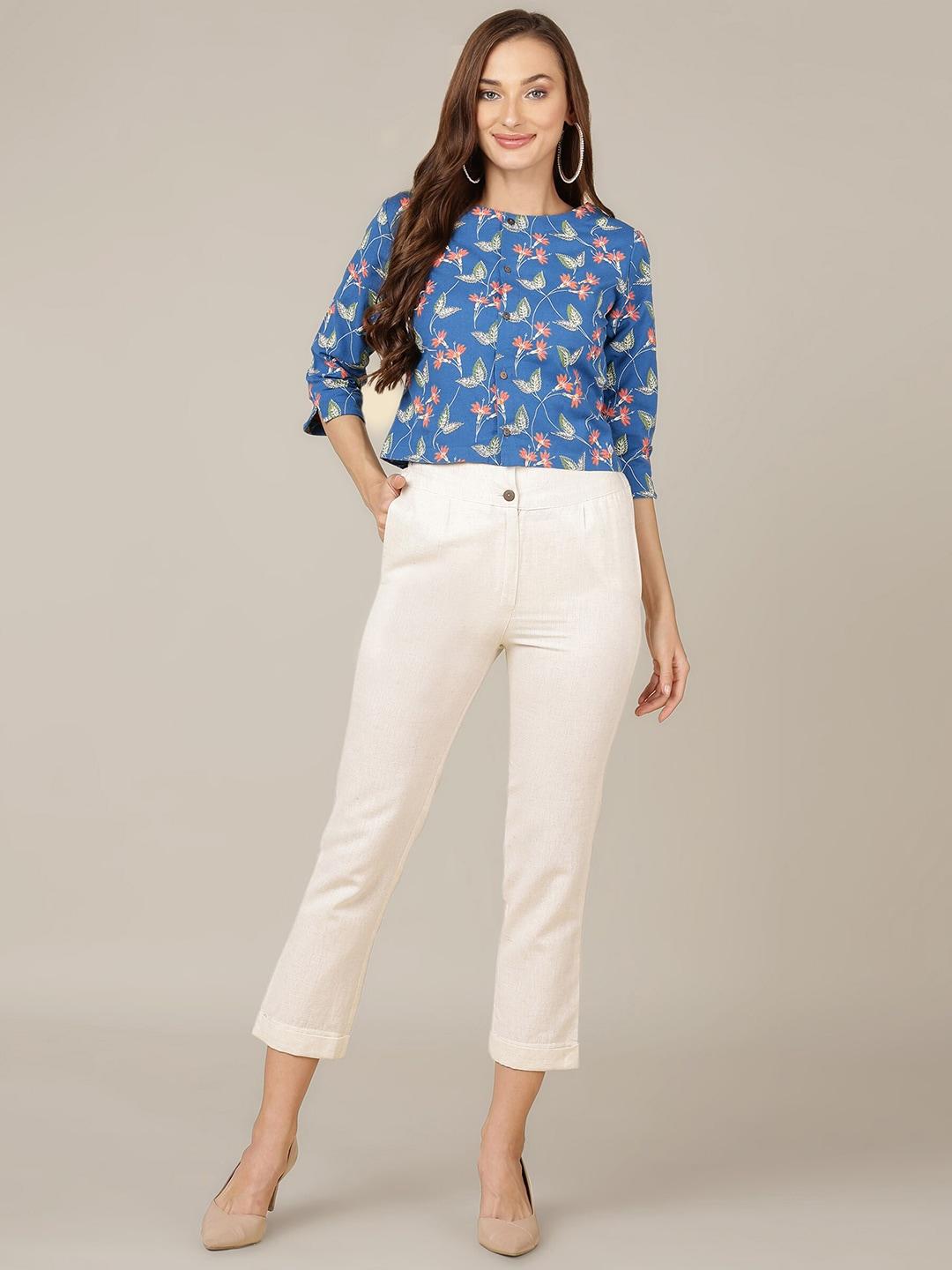 MALHAAR Printed Shirt With Trousers