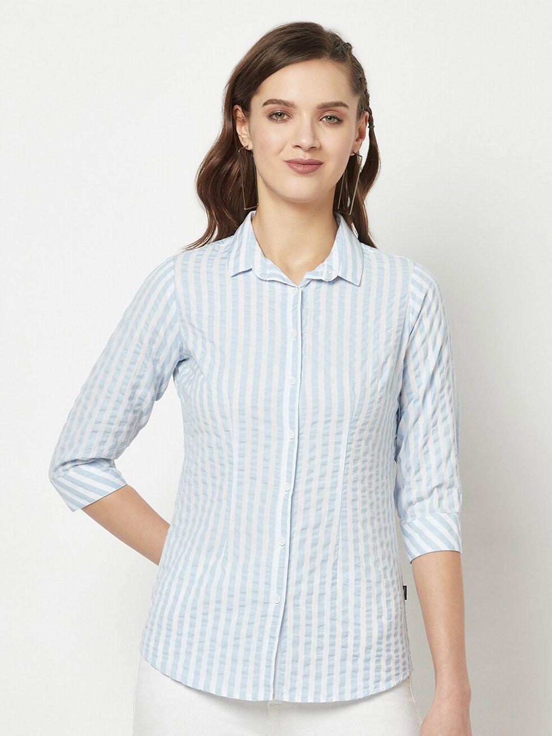 crimsoune-club-vertical-striped-spread-collar-slim-fit-pure-cotton-shirt
