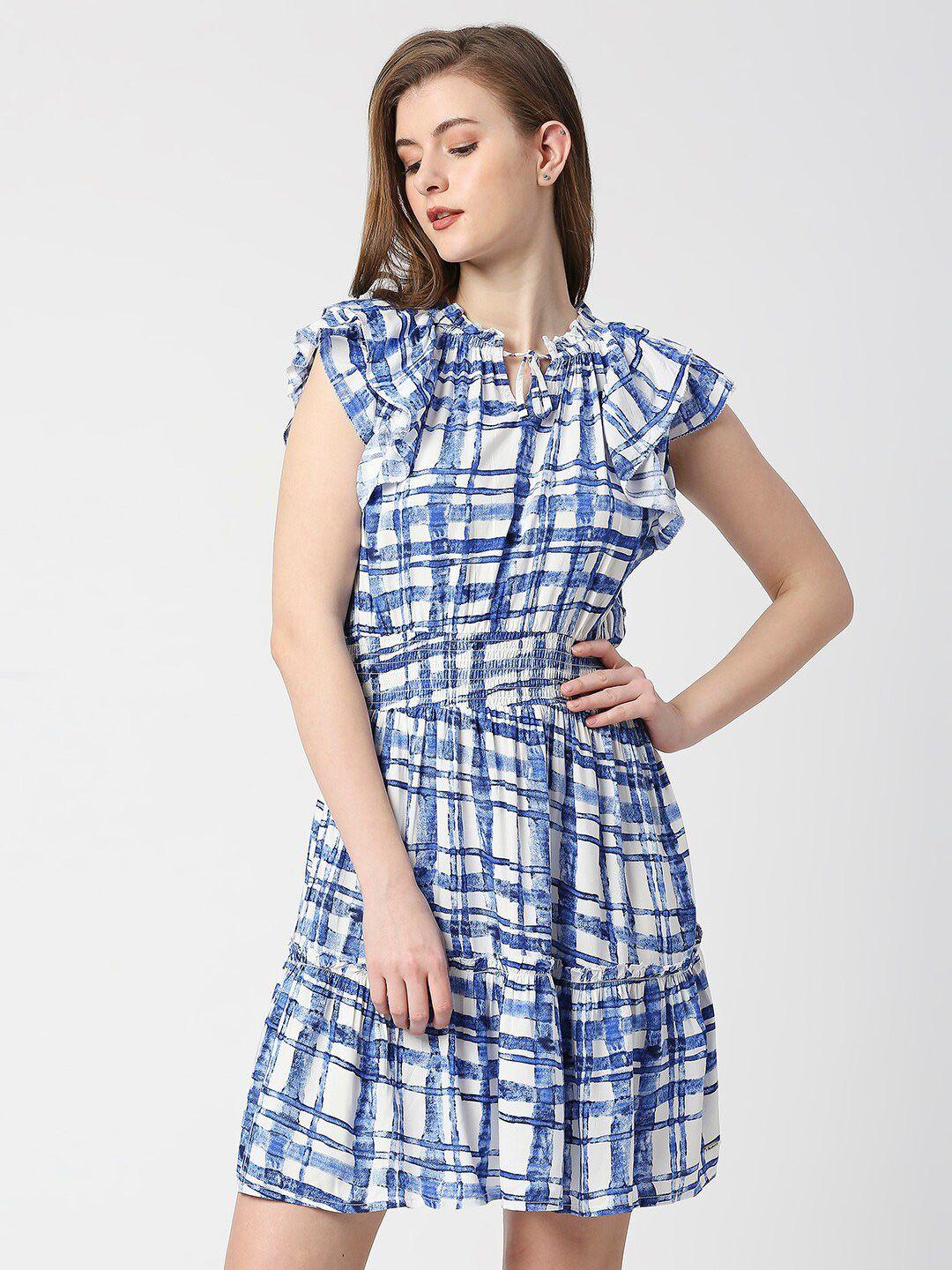 Pepe Jeans Checked Fit & Flare Dress