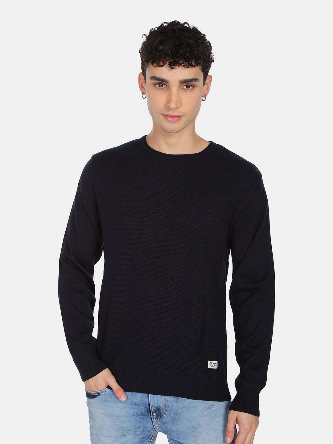 flying-machine-round-neck-long-sleeves-cotton-pullover