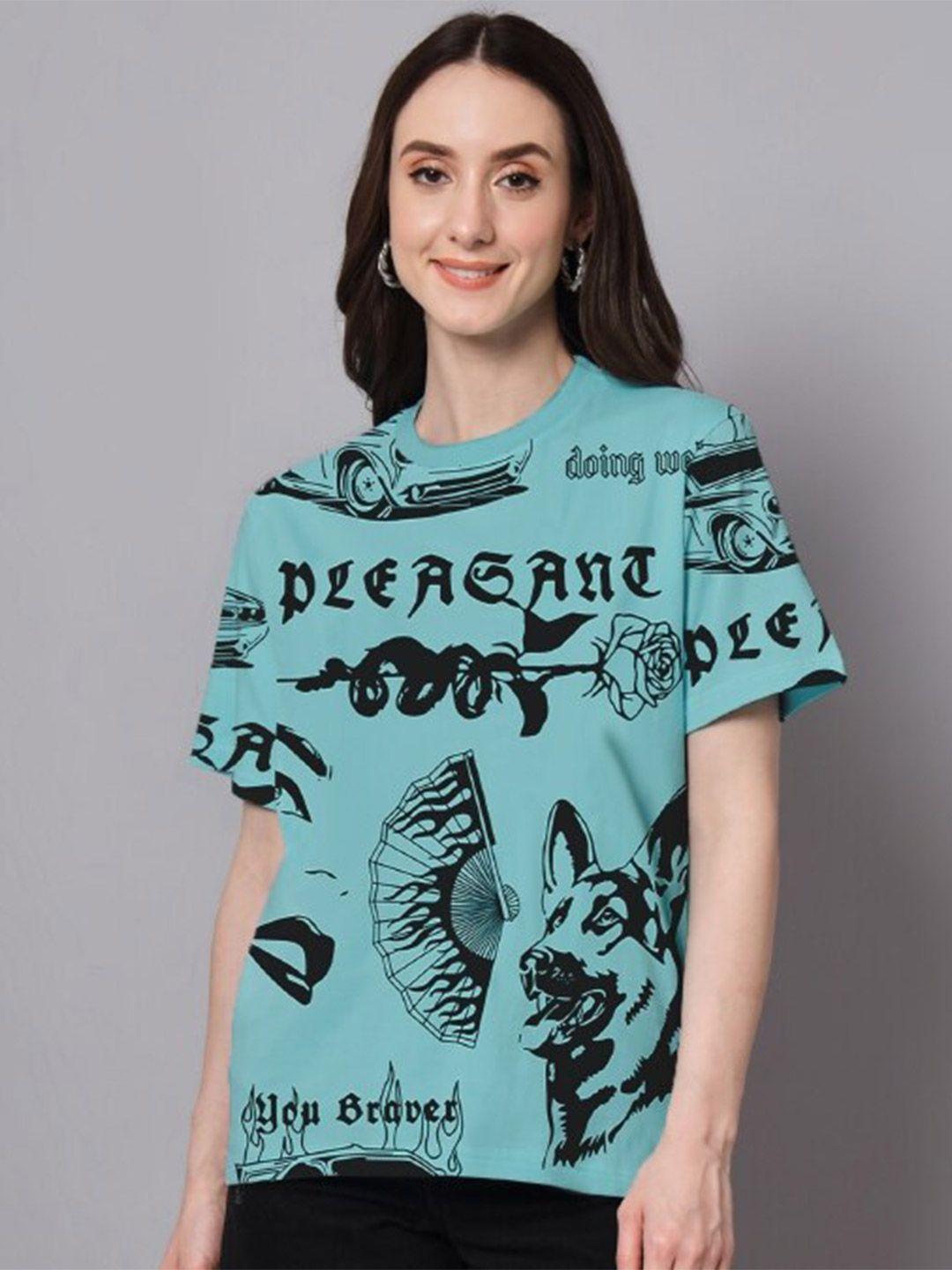 the-dry-state-turquoise-blue-graphic-printed-cotton-oversize-fit-t-shirt