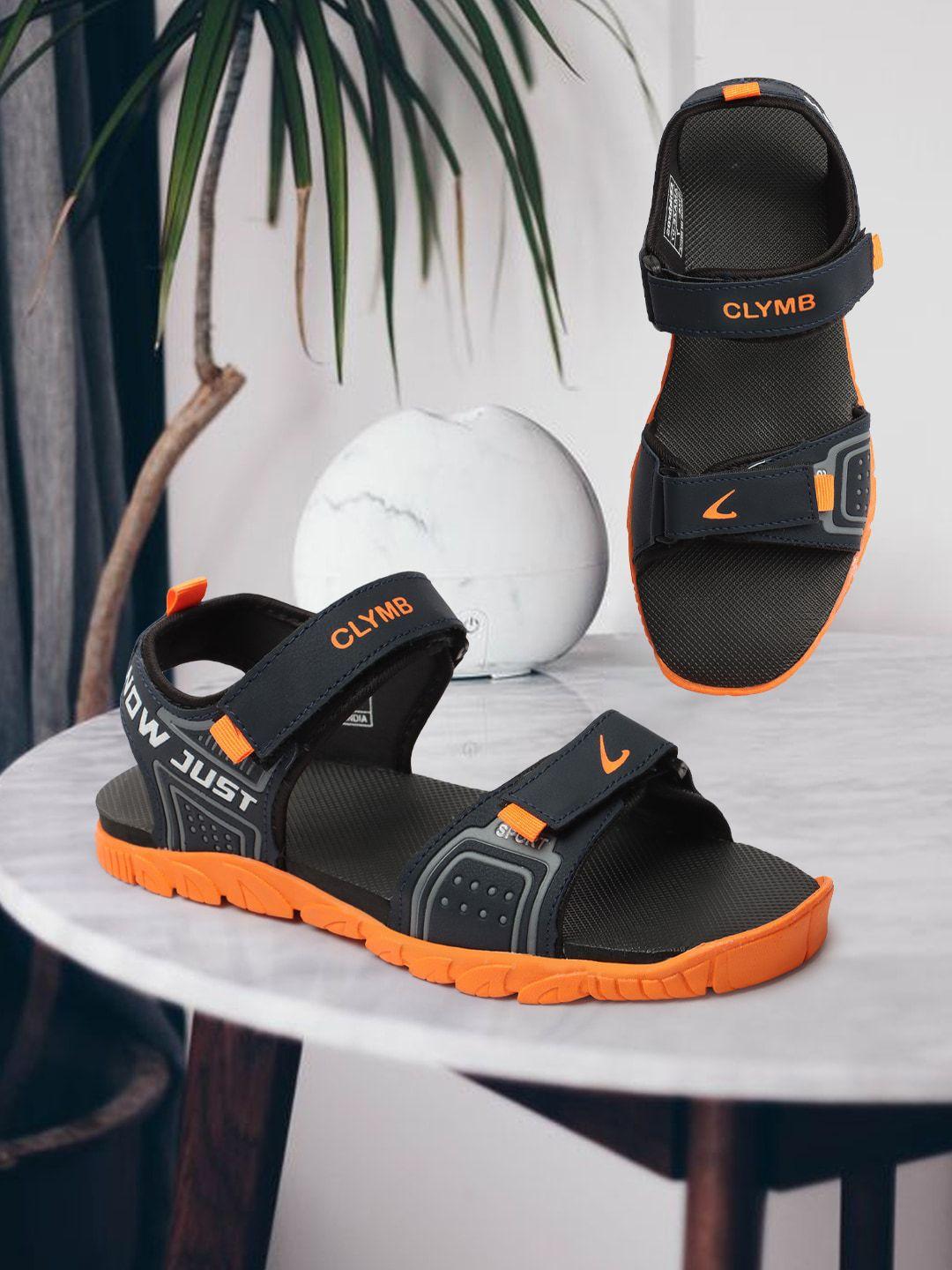clymb-men-spa-11-brand-logo-printed-comfort-fit-velcro-closure-sports-sandals