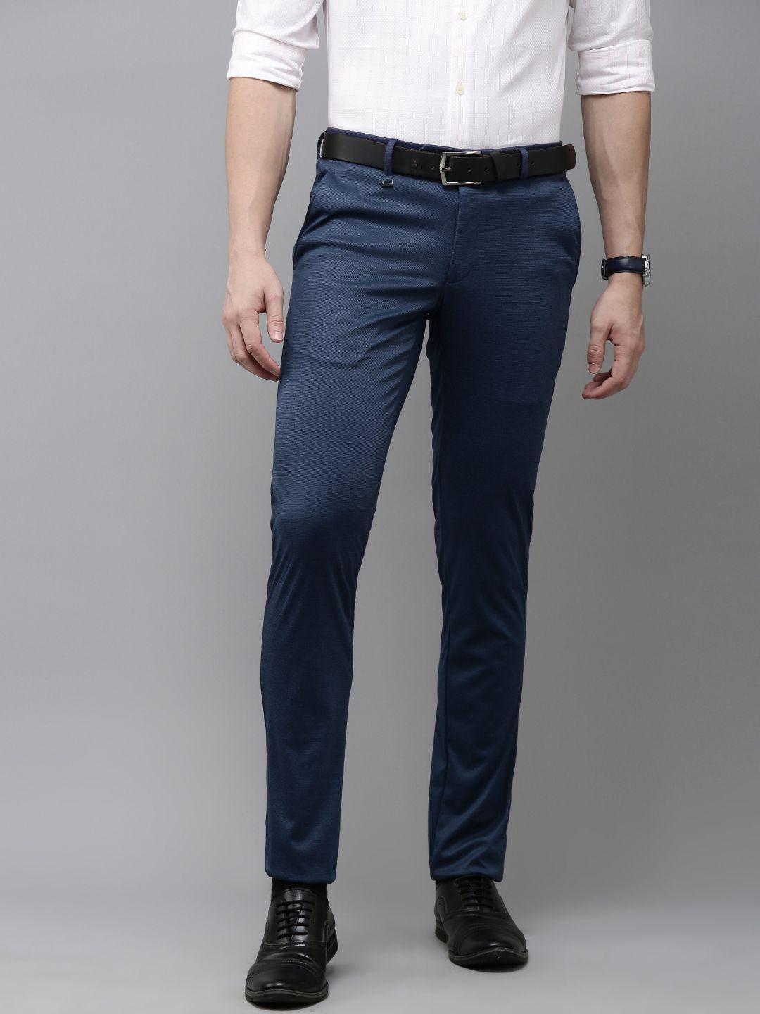 van-heusen-men-textured-slim-fit-formal-trousers