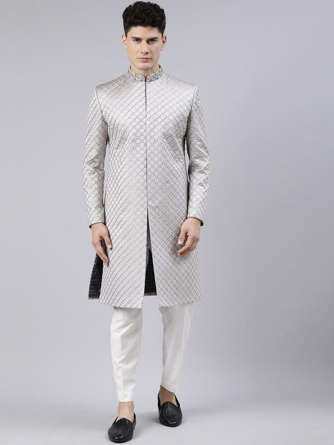 theethnic.co-embellished-mandarin-collar-sherwani-set