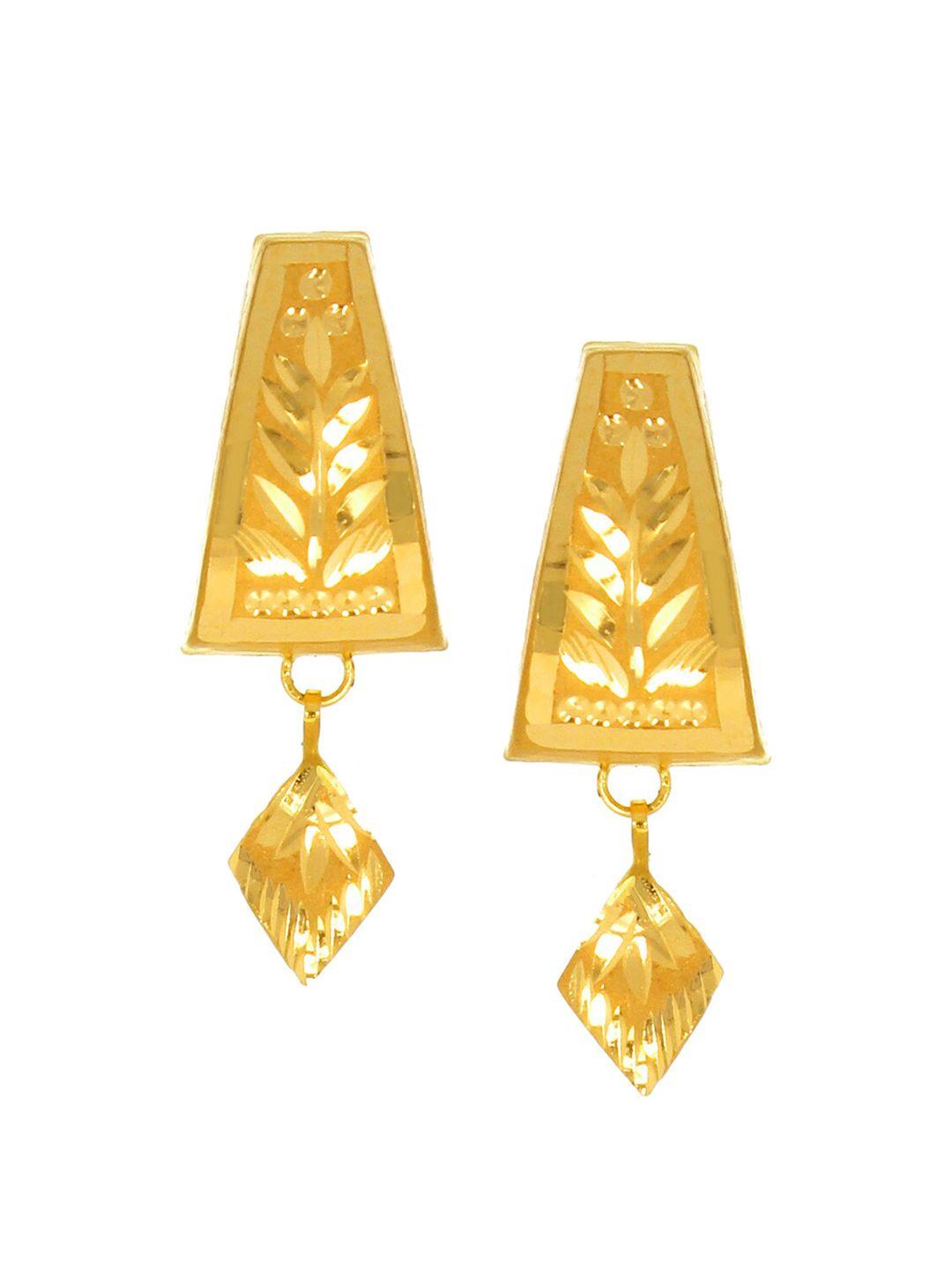 senco-gold-leaf-decor-22kt-gold-drop-earrings-0.8gm