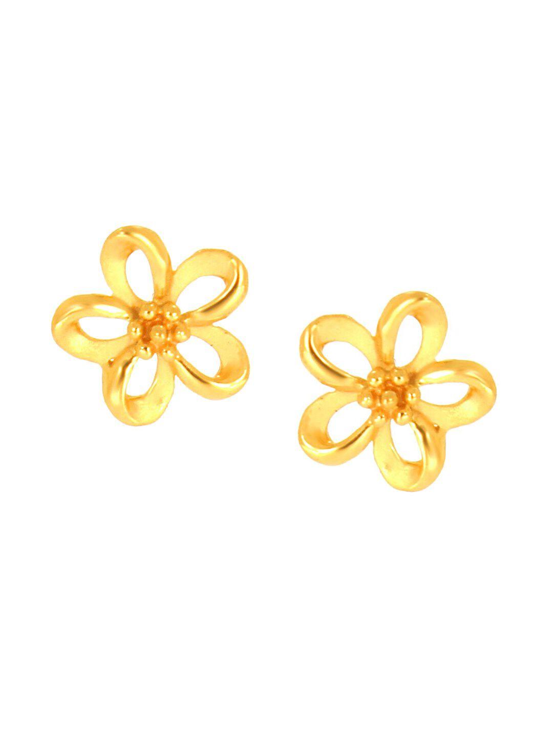 senco-graceful-floral-22kt-gold-stud-earrings-1.6gm