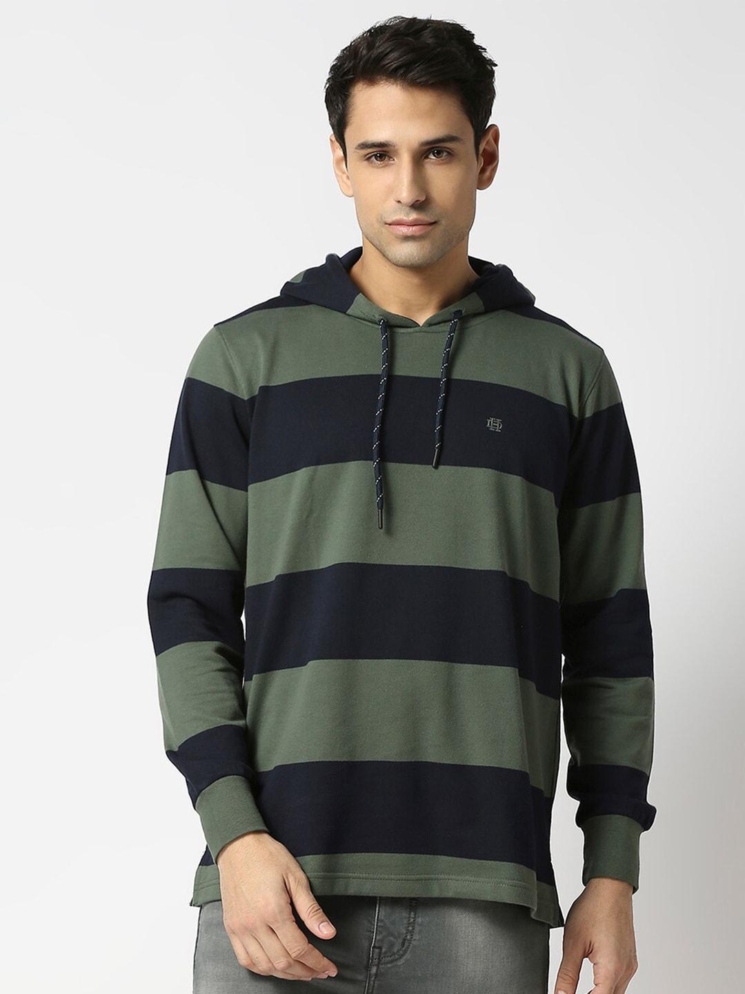 dragon-hill-hooded-neck-striped-fleece-sweatshirt