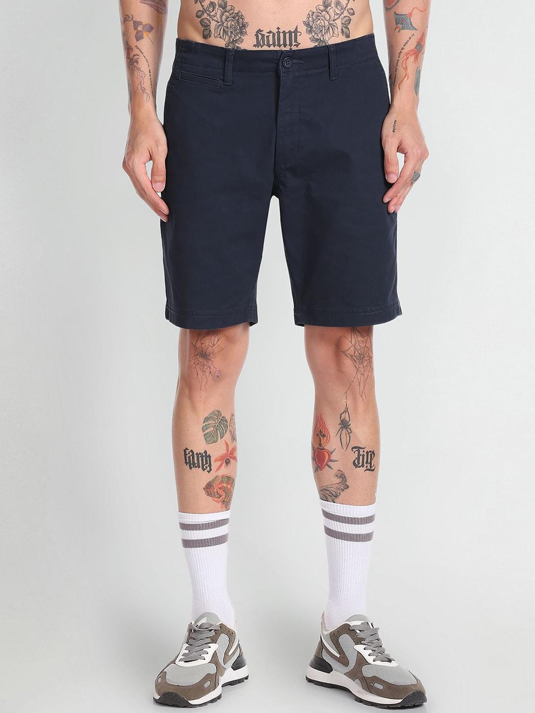 Flying Machine Men Mid-Rise Slim Fit Casual Shorts