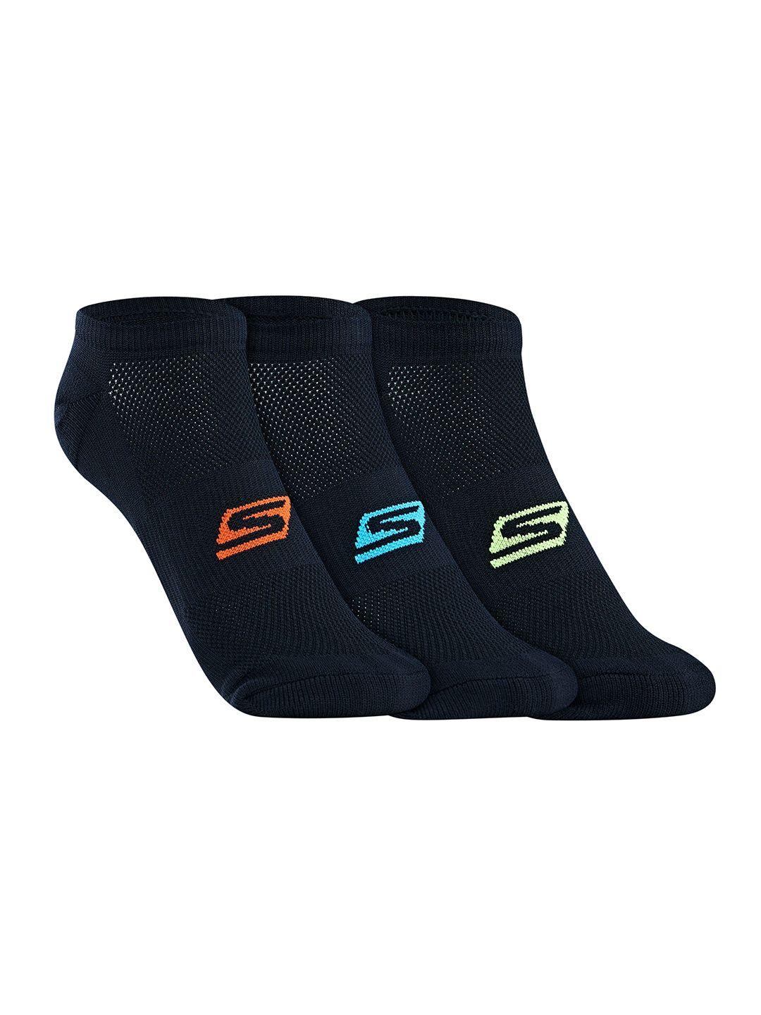 Skechers Women Pack Of 3 Patterned Non Terry Low Cut Ankle Length Socks