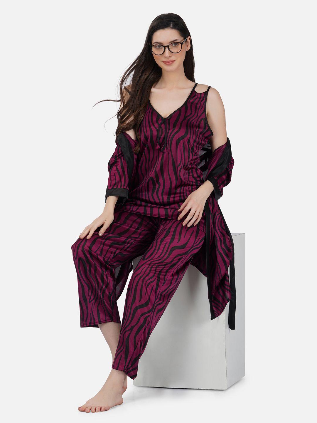 romaisa-3-pieces-abstract-printed-satin-night-suit-with-robe