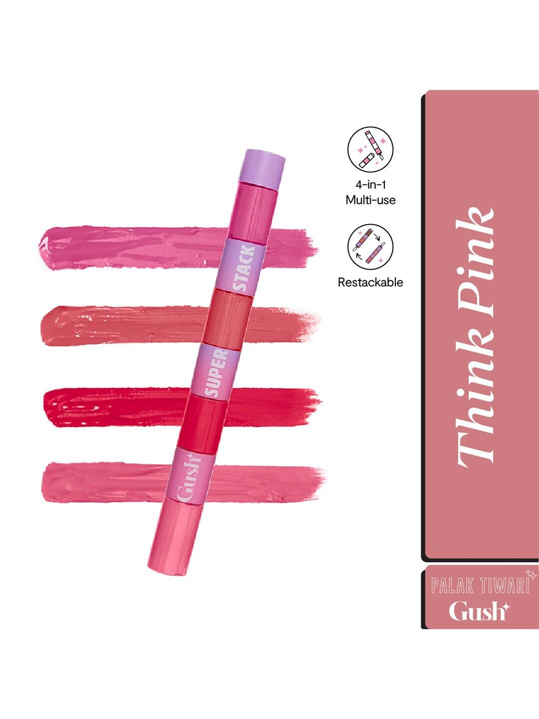 Gush Beauty Super Stack 4-in-1 Longwear Liquid Lipstick with Green Tea 8.4 g - Think Pink