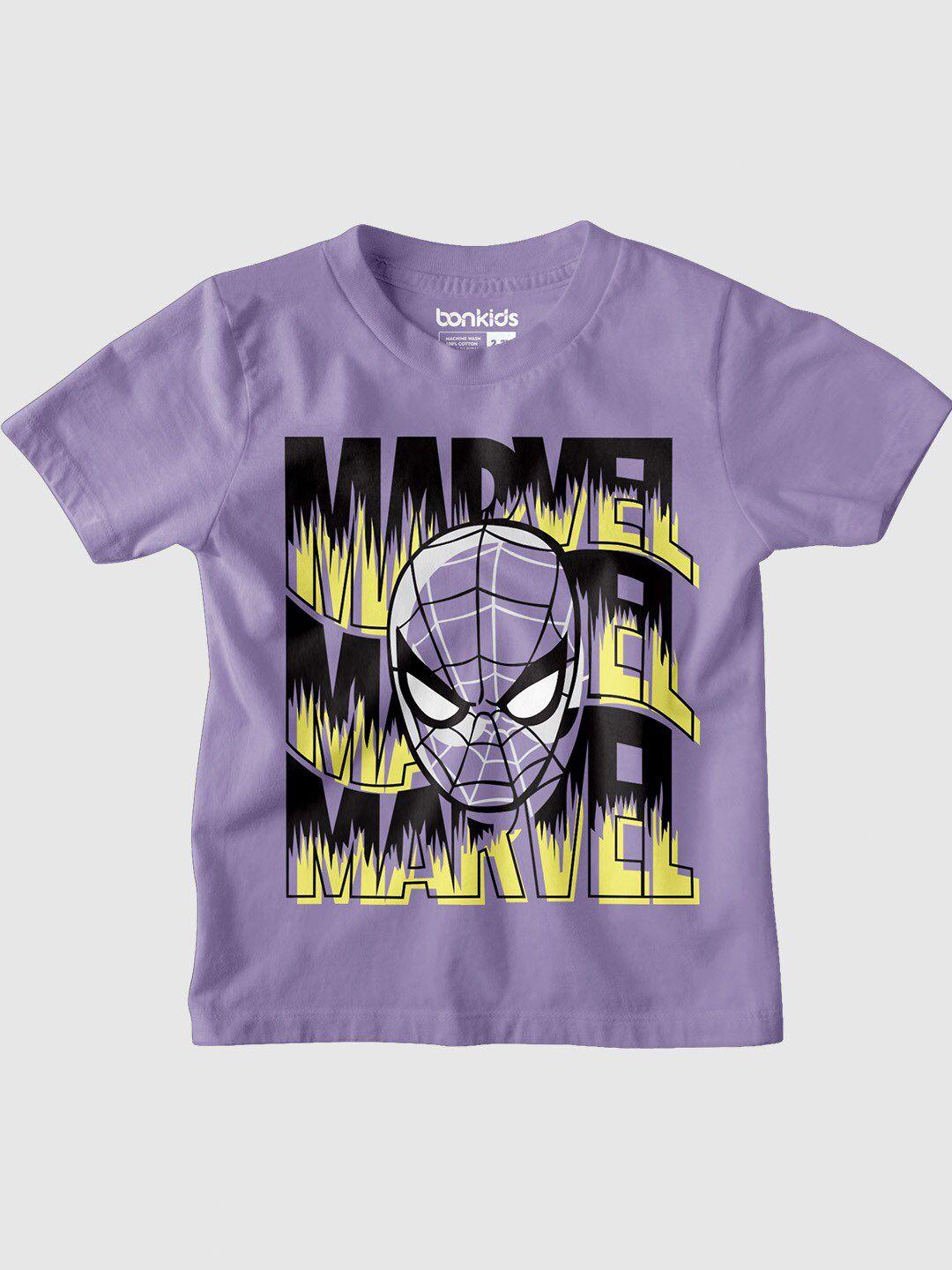 BONKIDS Boys Spider Man Printed Casual Cotton T-shirt