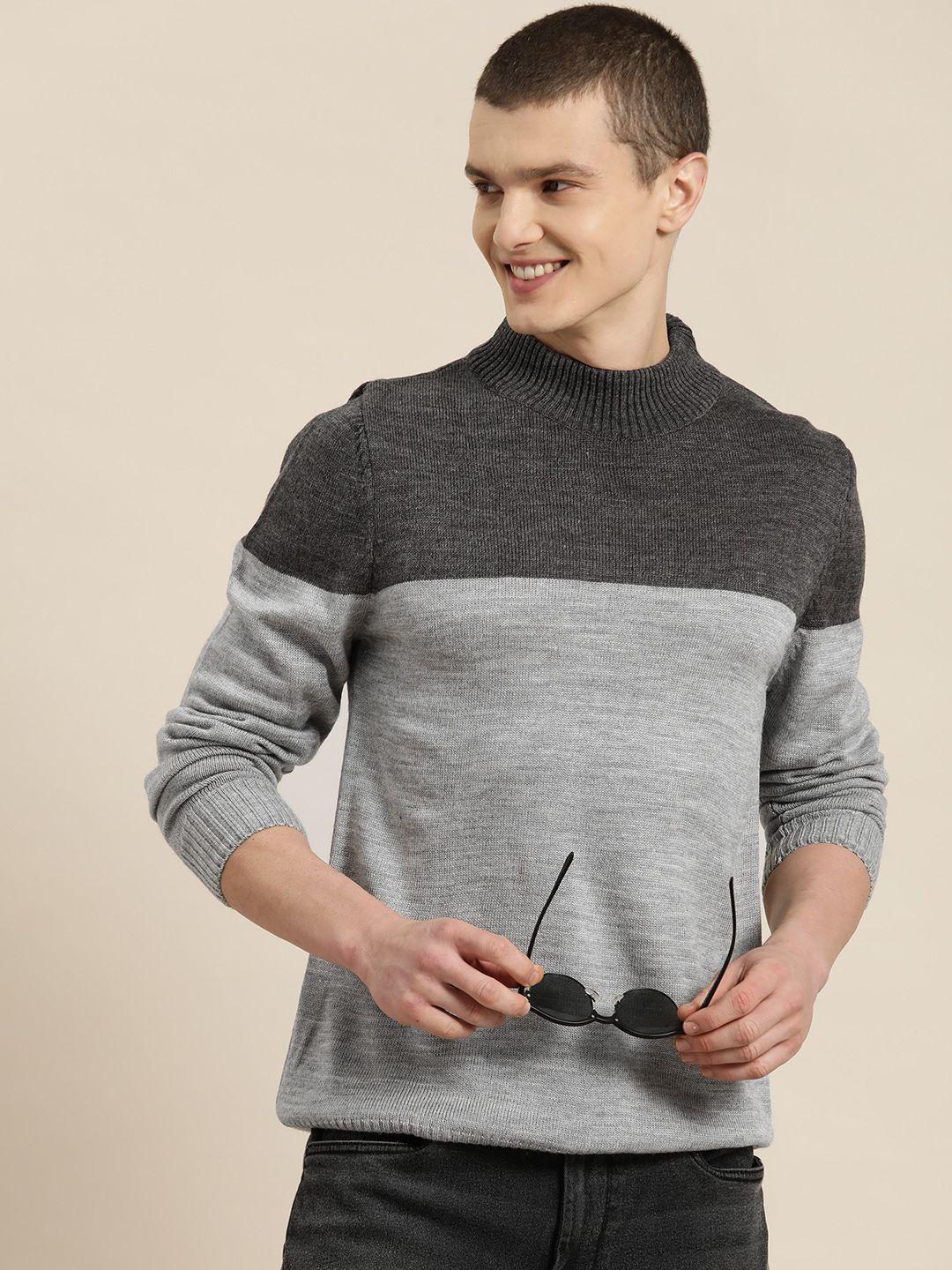here&now-men-colourblocked-acrylic-pullover