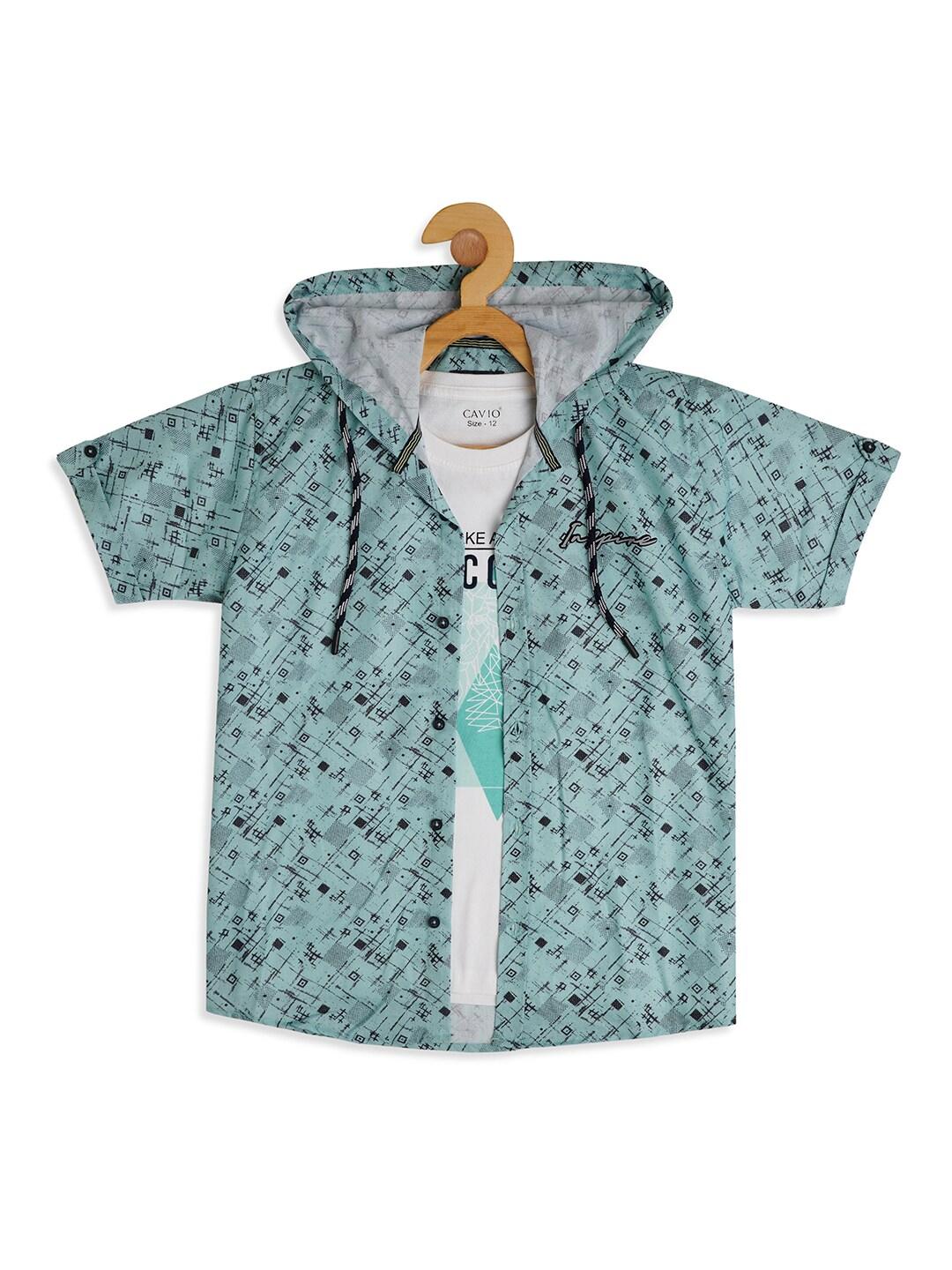 cavio-boys-comfort-fit-geometric-printed-hooded-opaque-casual-shirt-with-printed-t-shirt