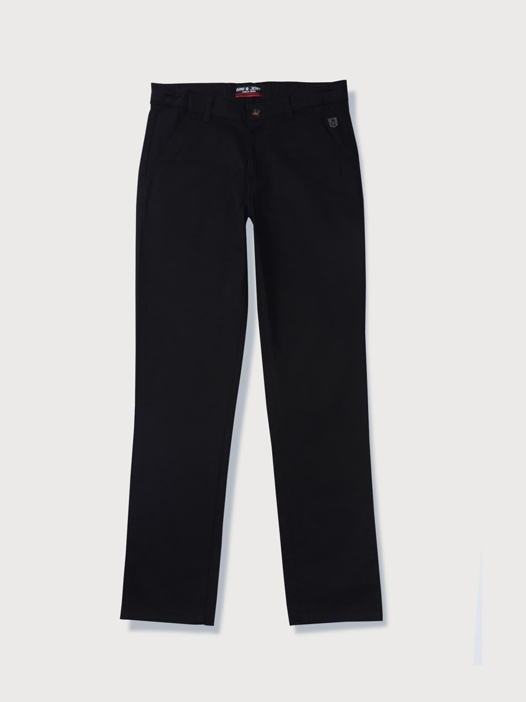 Gini and Jony Boys Mid-Rise Cotton Trousers