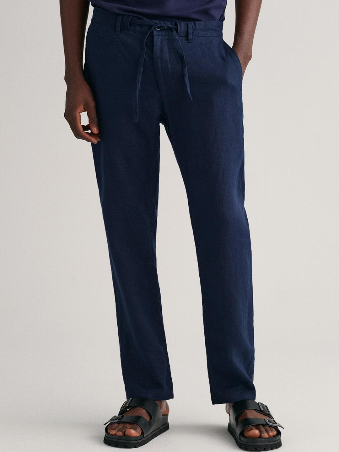 gant-men-smart-mid-rise-smart-loose-fit-linen-trousers