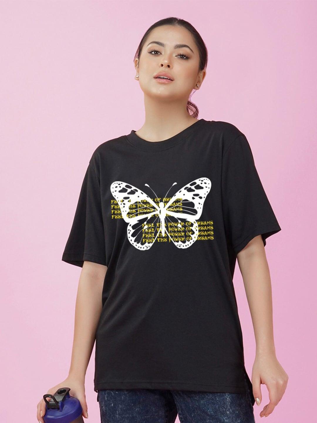 NUSYL Graphic Printed Drop-Shoulder Loose T-shirt