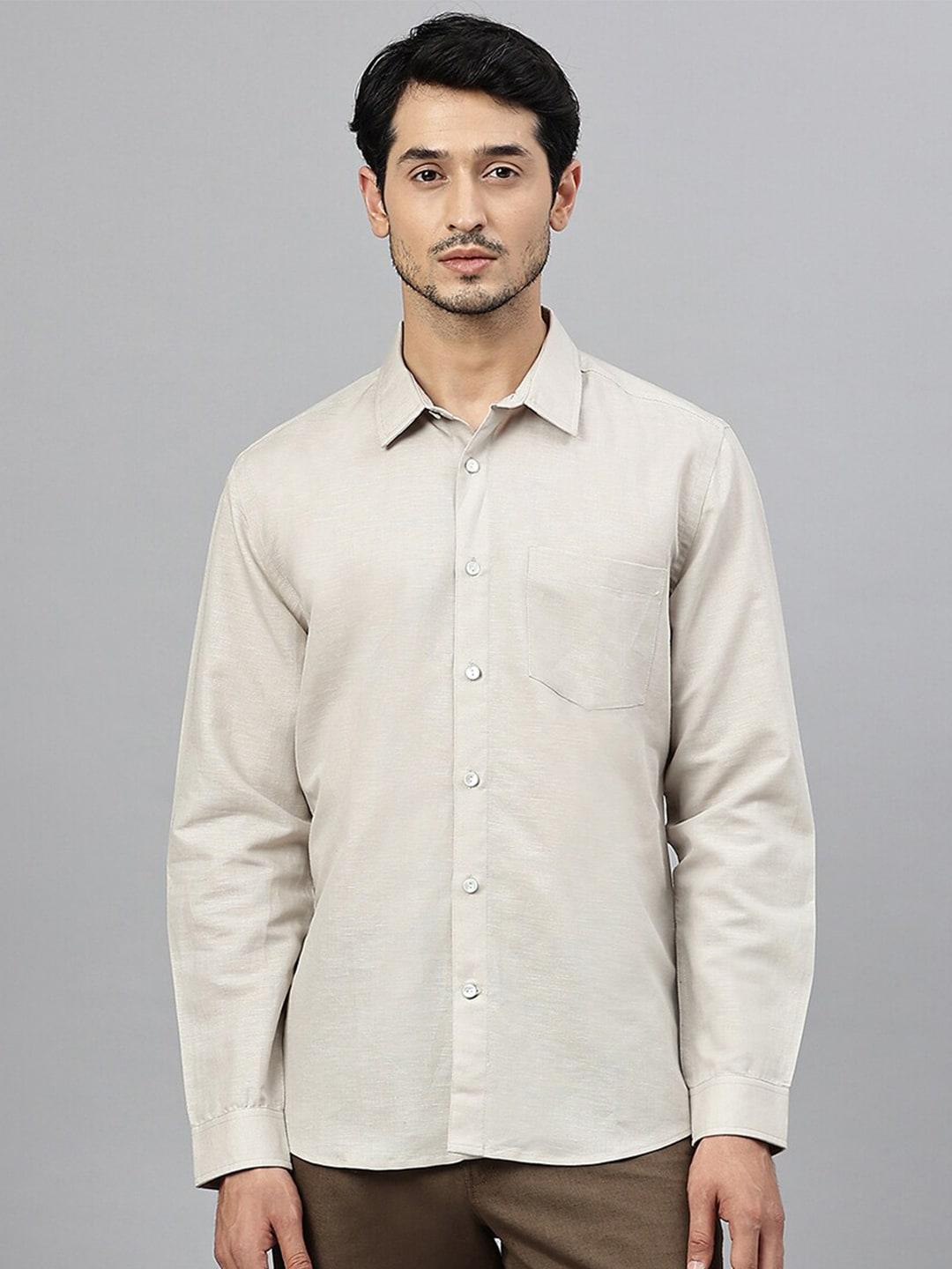 fabindia-slim-fit-spread-collar-linen-casual-shirt
