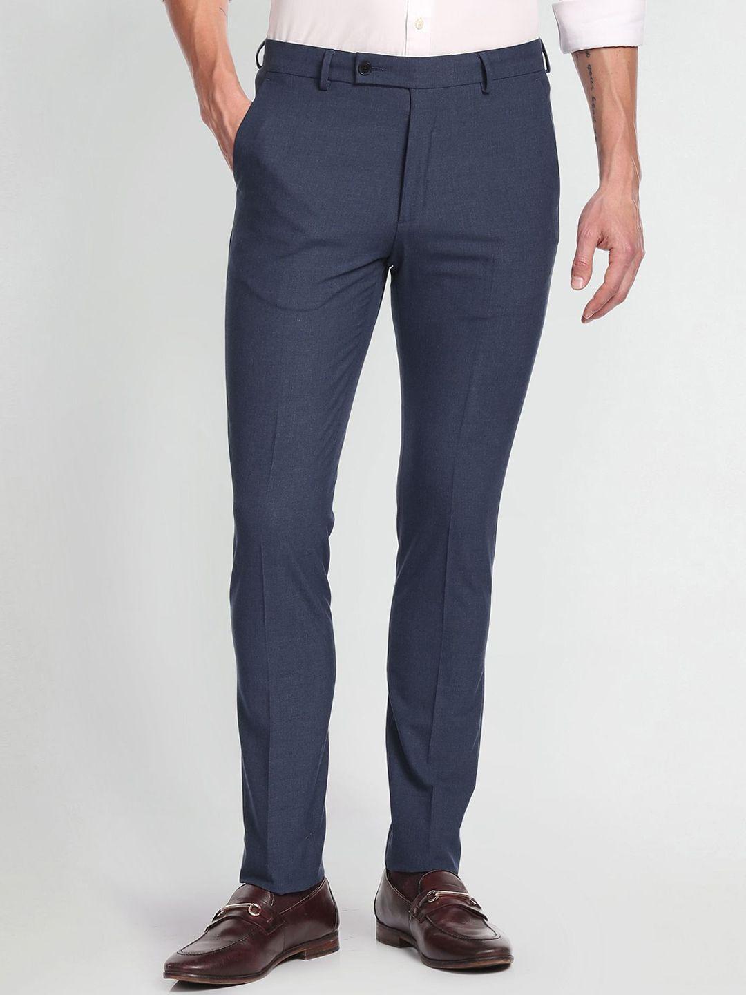 arrow-men-mid-rise-plain-slim-fit-formal-trousers