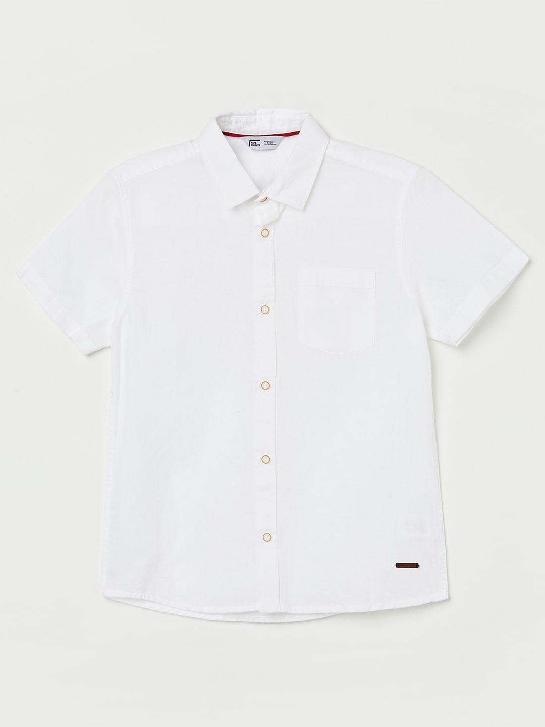 Fame Forever by Lifestyle  Boys Spread Collar Pure Cotton Casual Shirt
