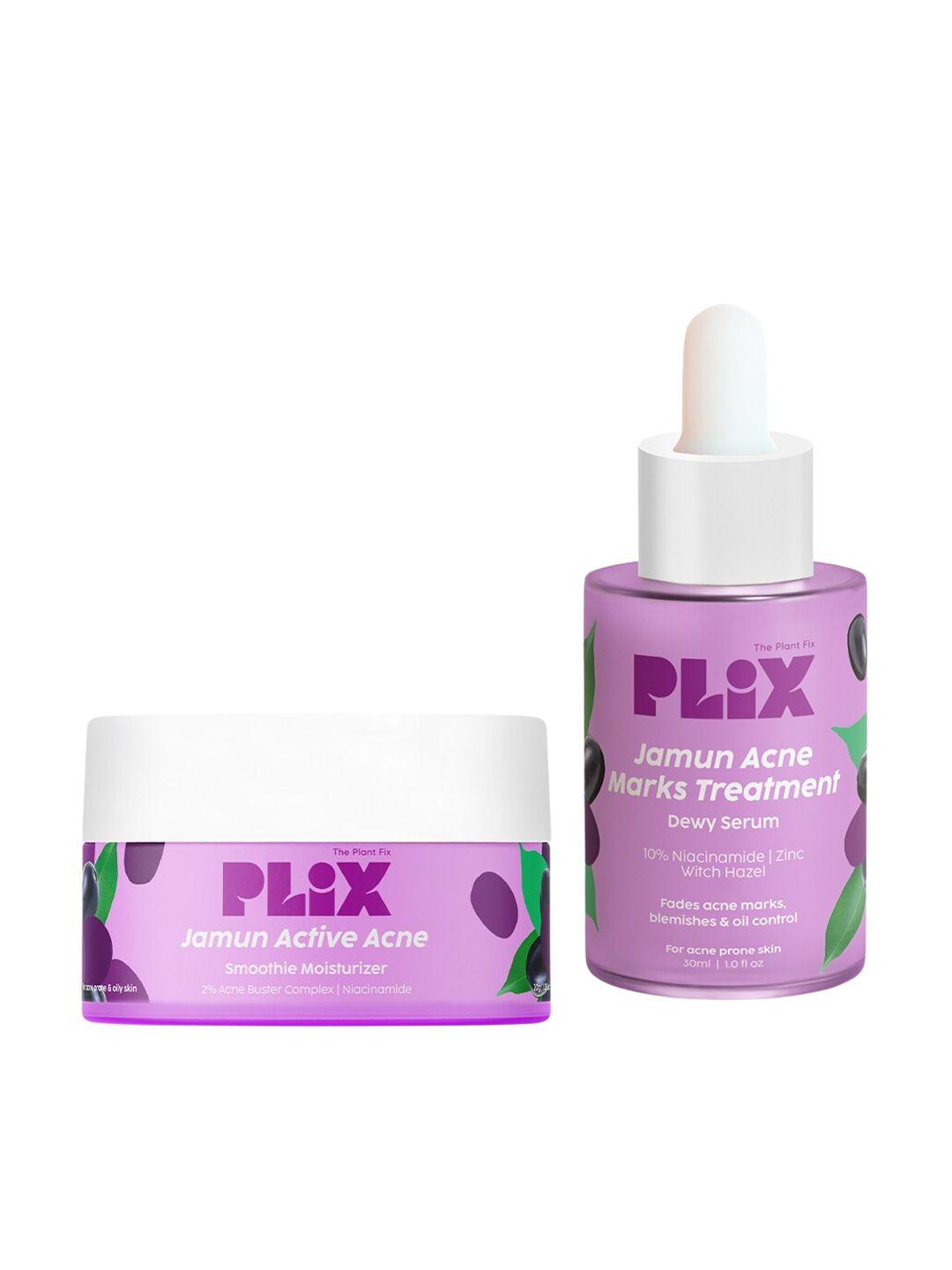PLIX Jamun Combo | Acne Marks Serum & 72 Hour Hydrating Cream | Fades Acne Scars