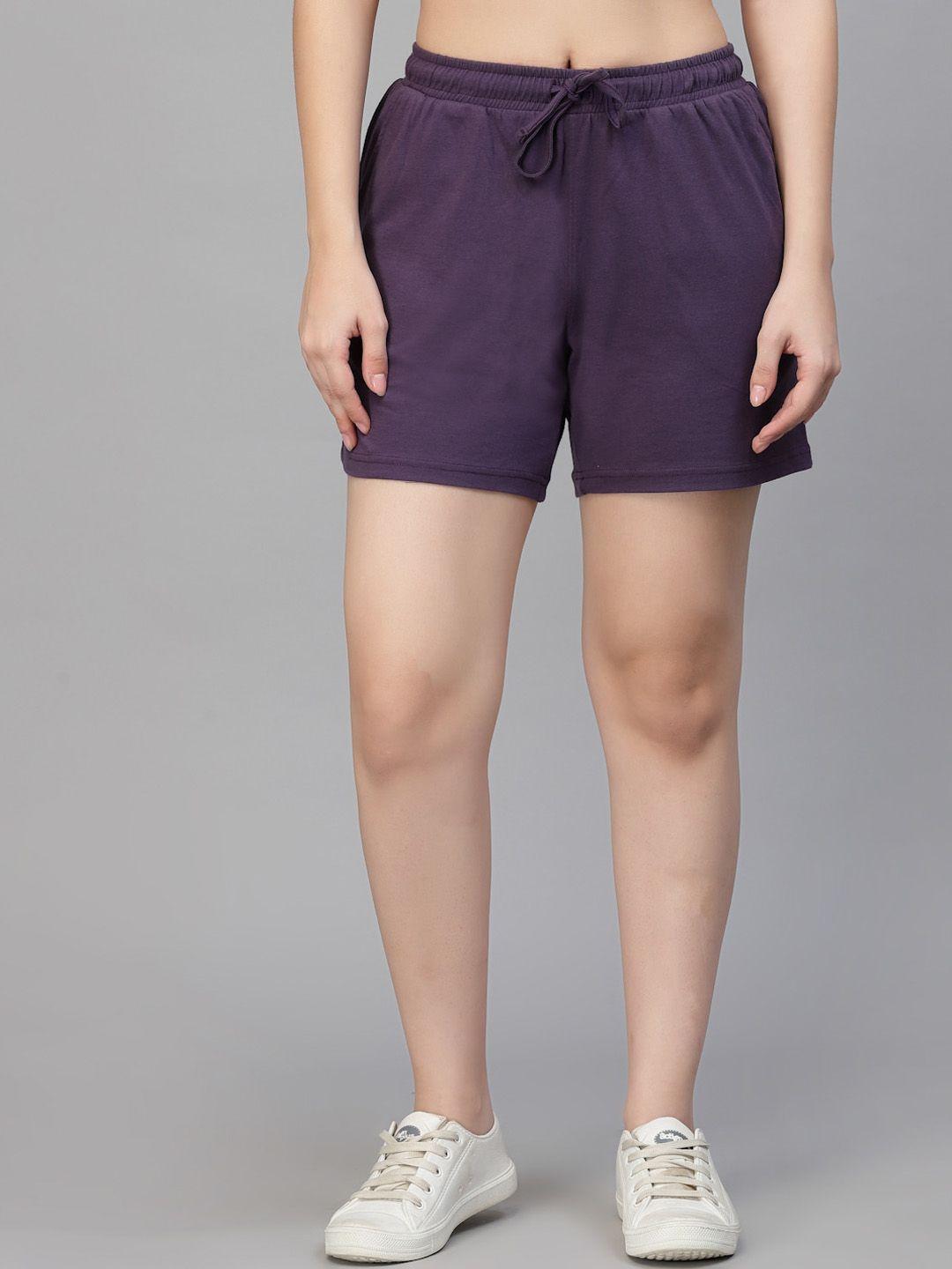 Strong And Brave Women Mid-Rise Odour Free Cotton Shorts