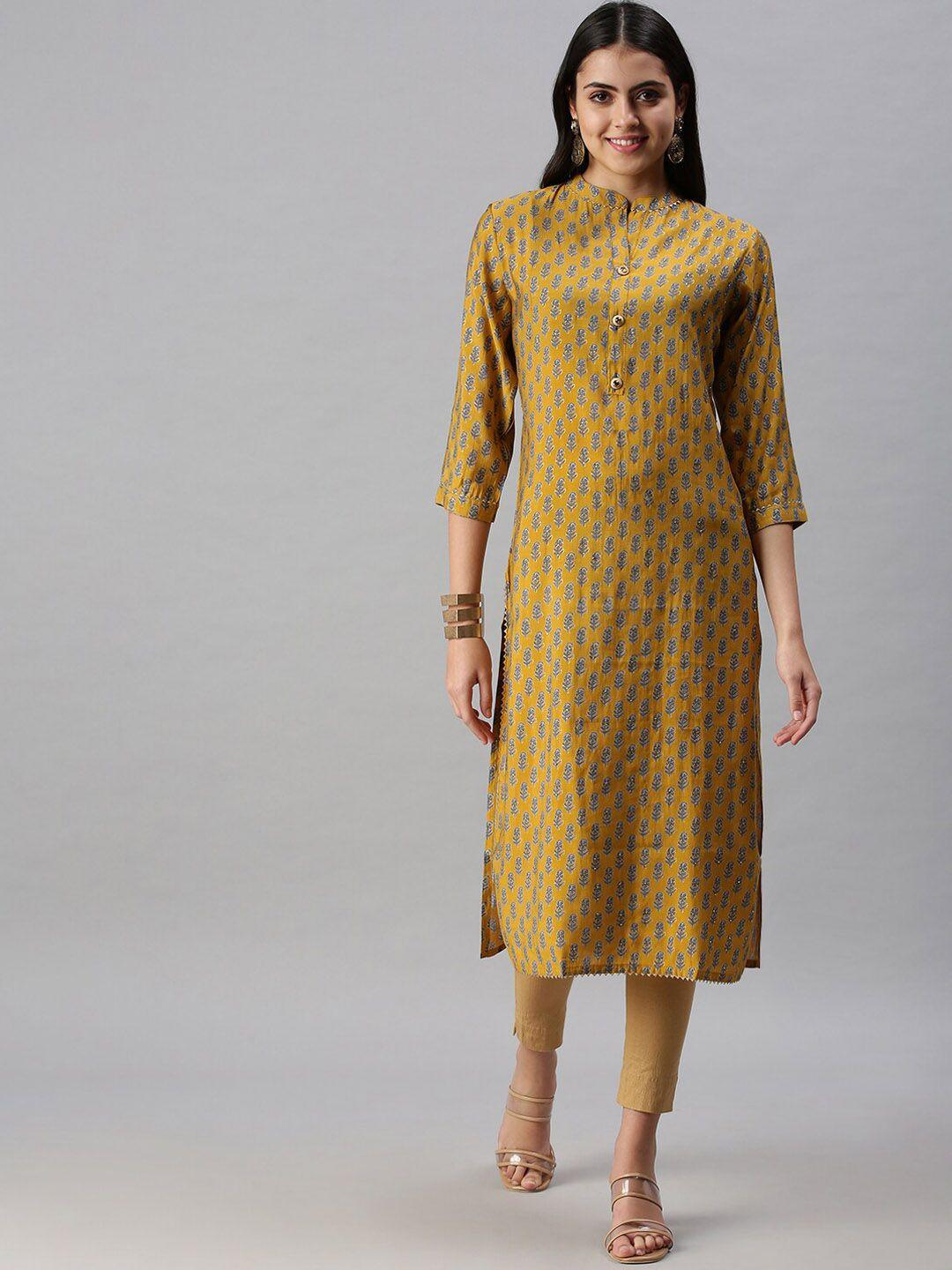 showoff-mandarin-collar-ethnic-motifs-printed-sequinned-kurta