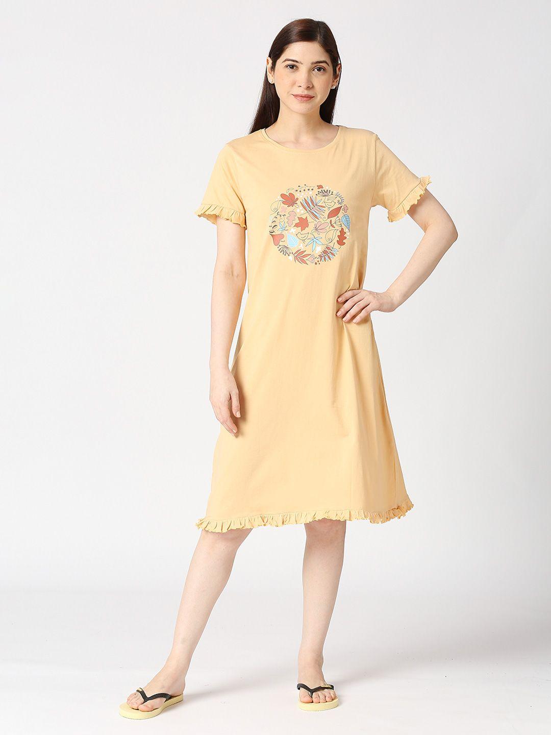 zebu-printed-round-neck-pure-cotton-nightdress