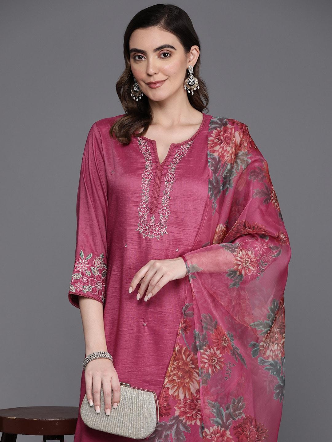 indo-era-floral-embroidered-thread-work-kurta-with-trousers-&-dupatta